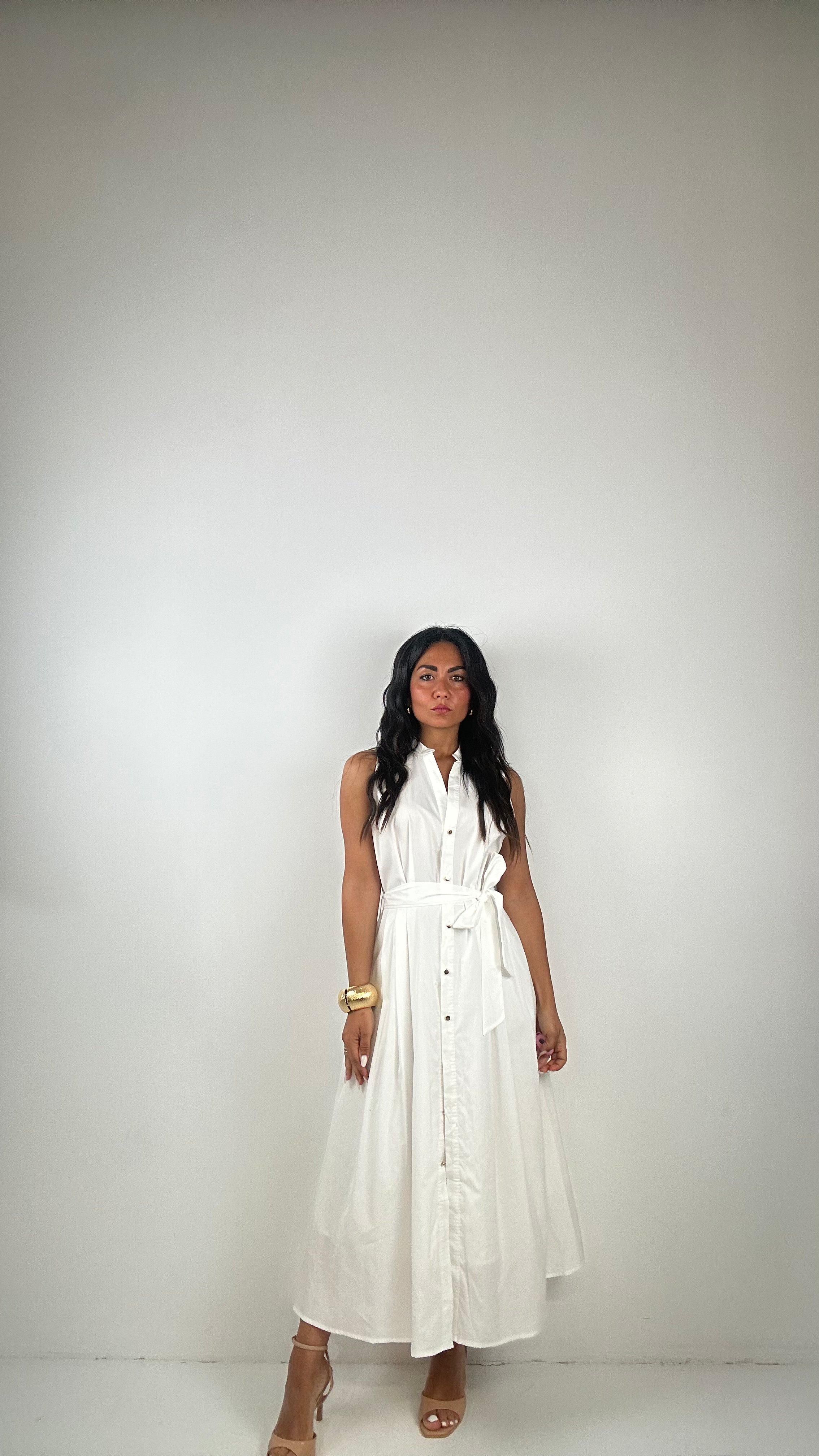 Vestito CAMICIONE 100% COTONE - BIANCO