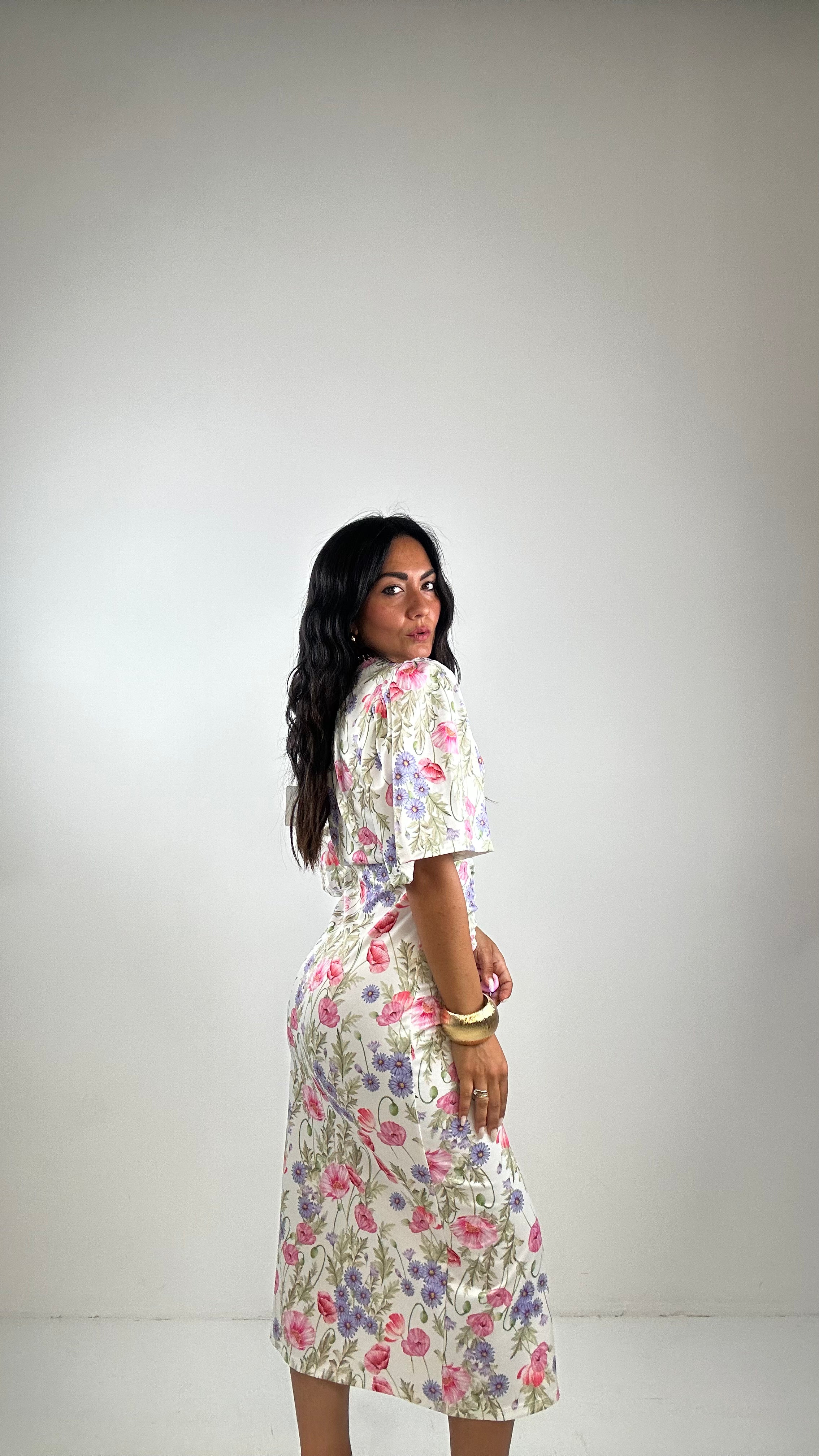 Vestito FLOWERS - BIANCO