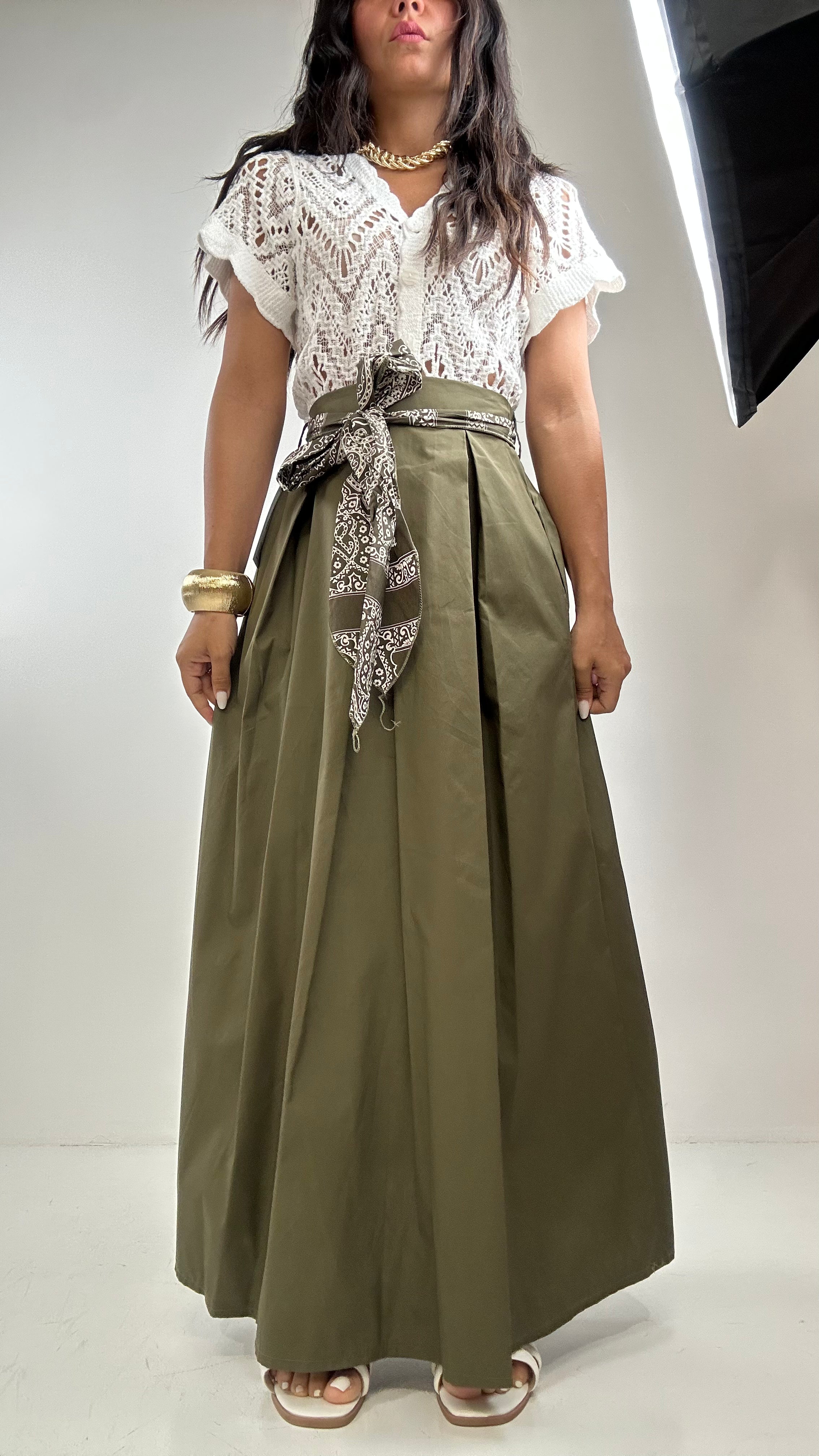 Gonna 100% COTONE - VERDE MILITARE
