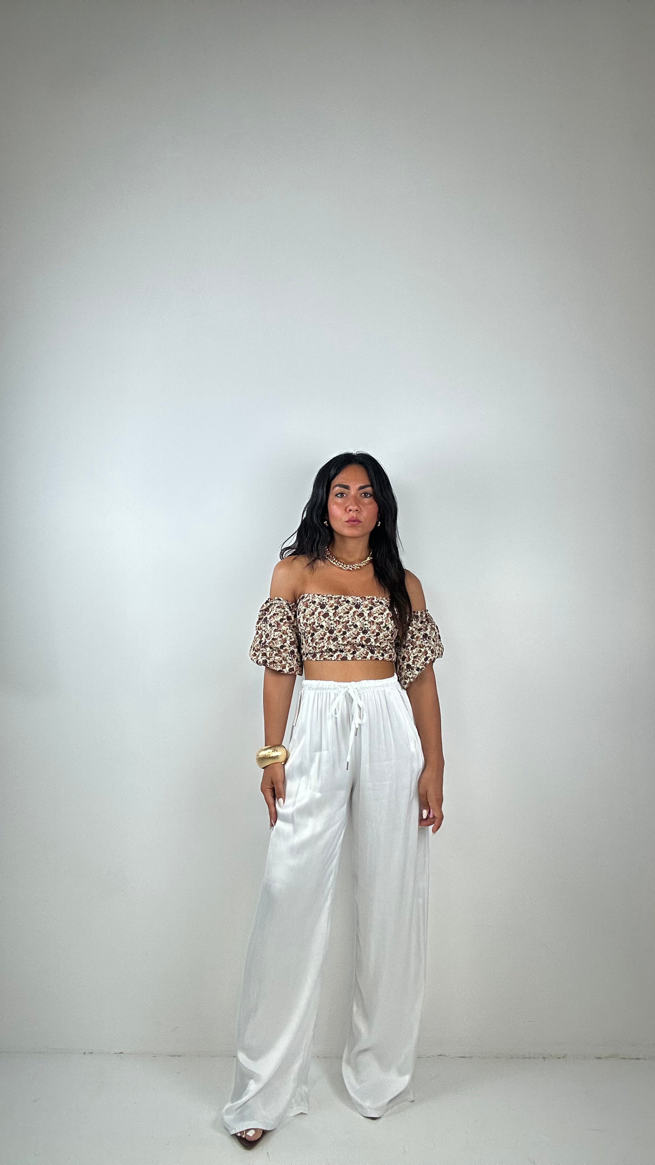 Pantalone SATIN - BIANCO