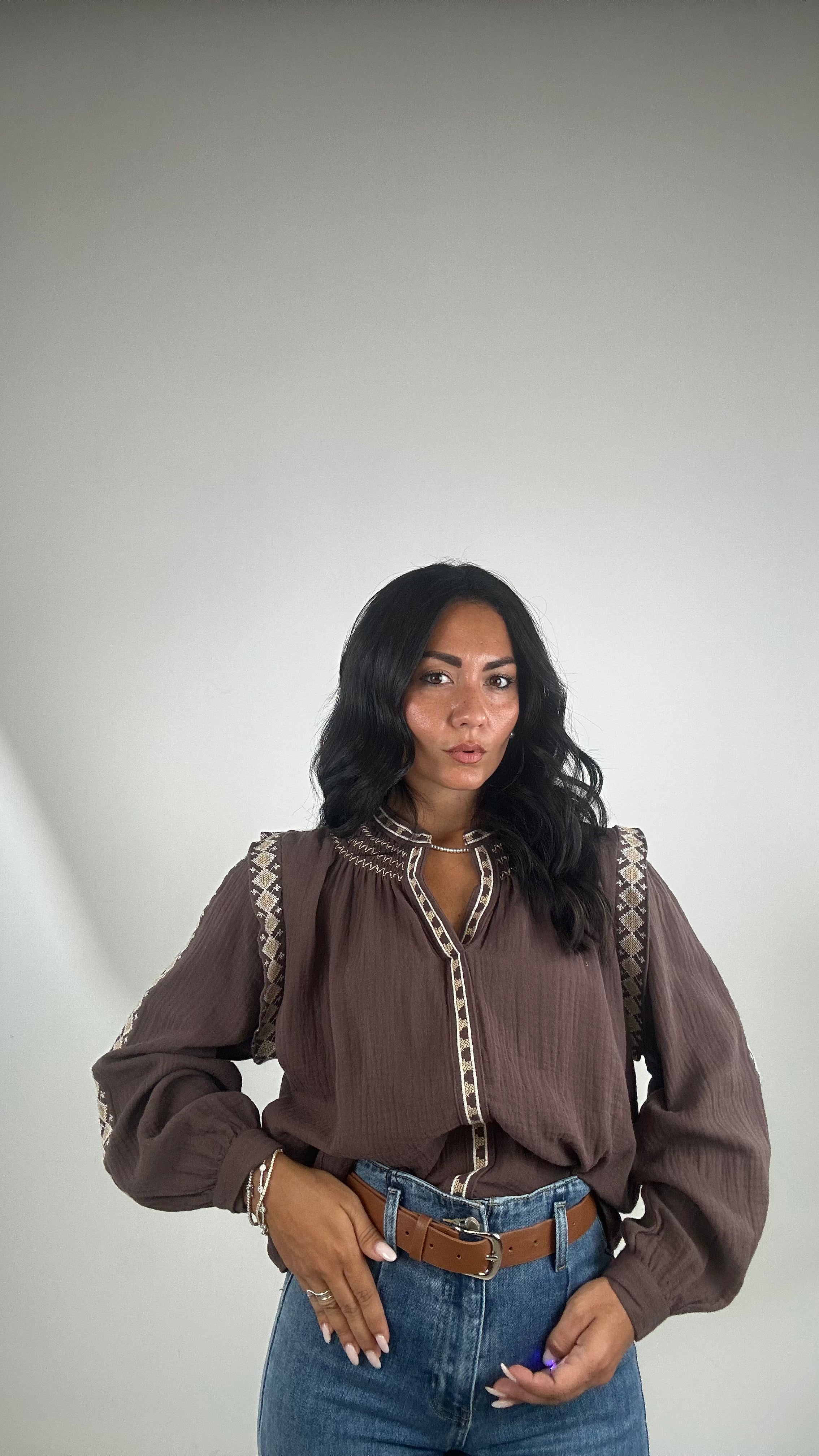 Camicia VOLANT EST - MARRONE