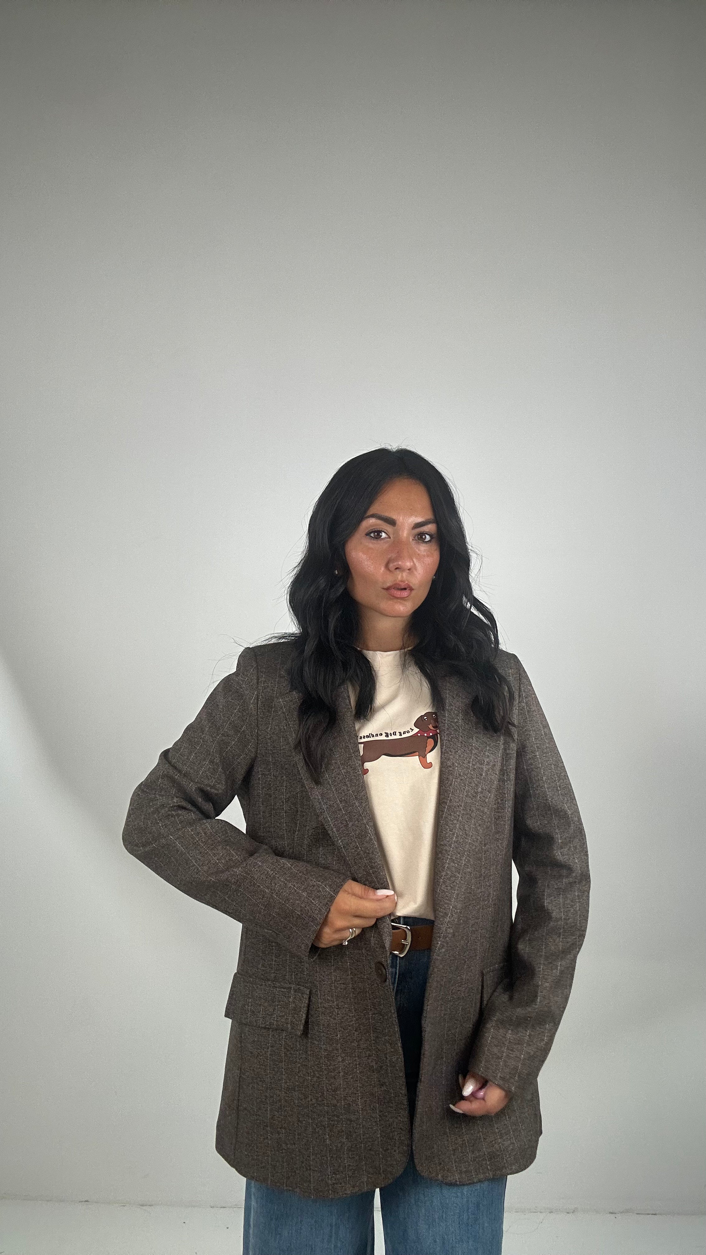 Blazer GESSATO - MARRONE