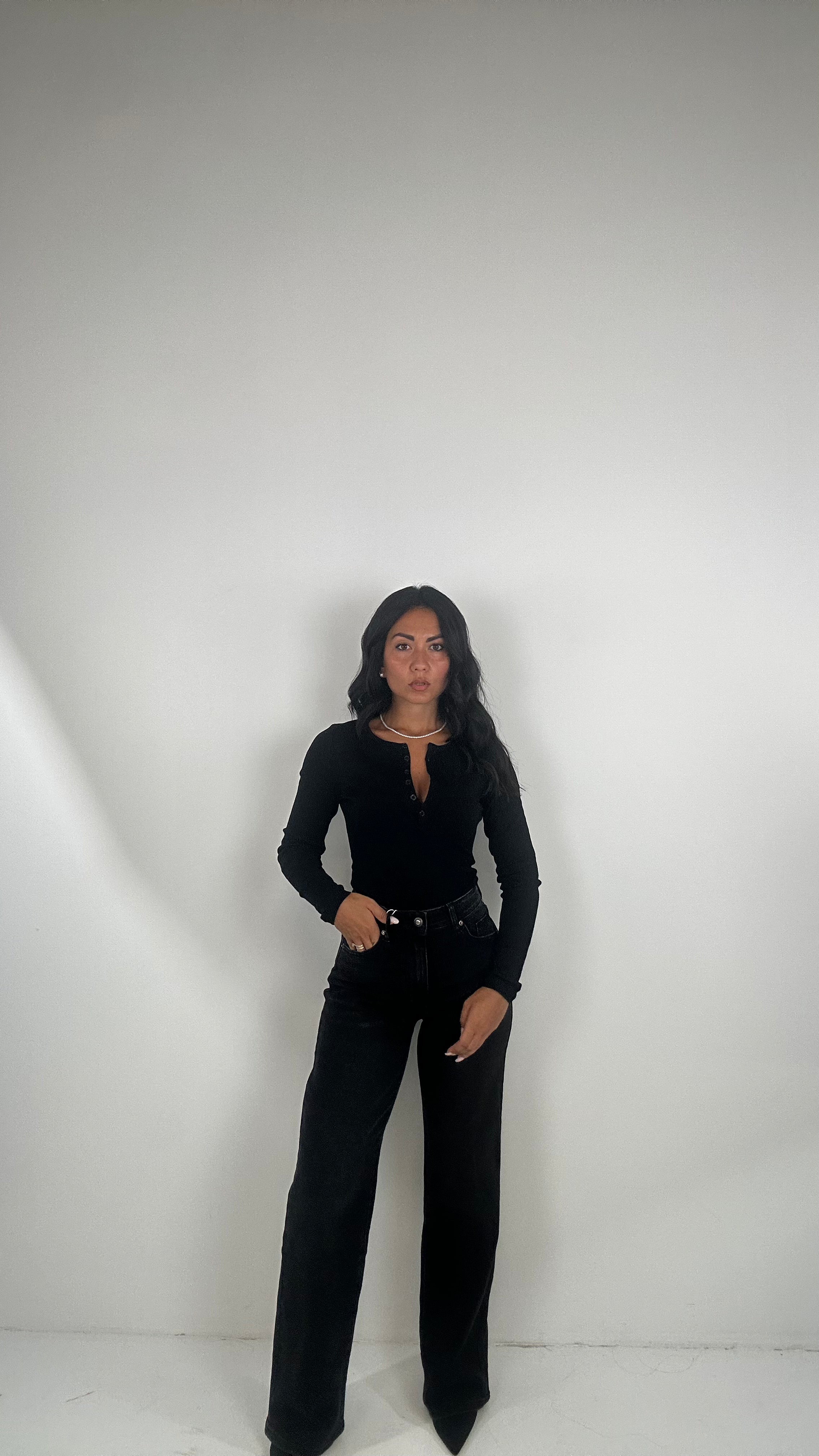 Jeans STRAIGHT FIOCCHI - NERO