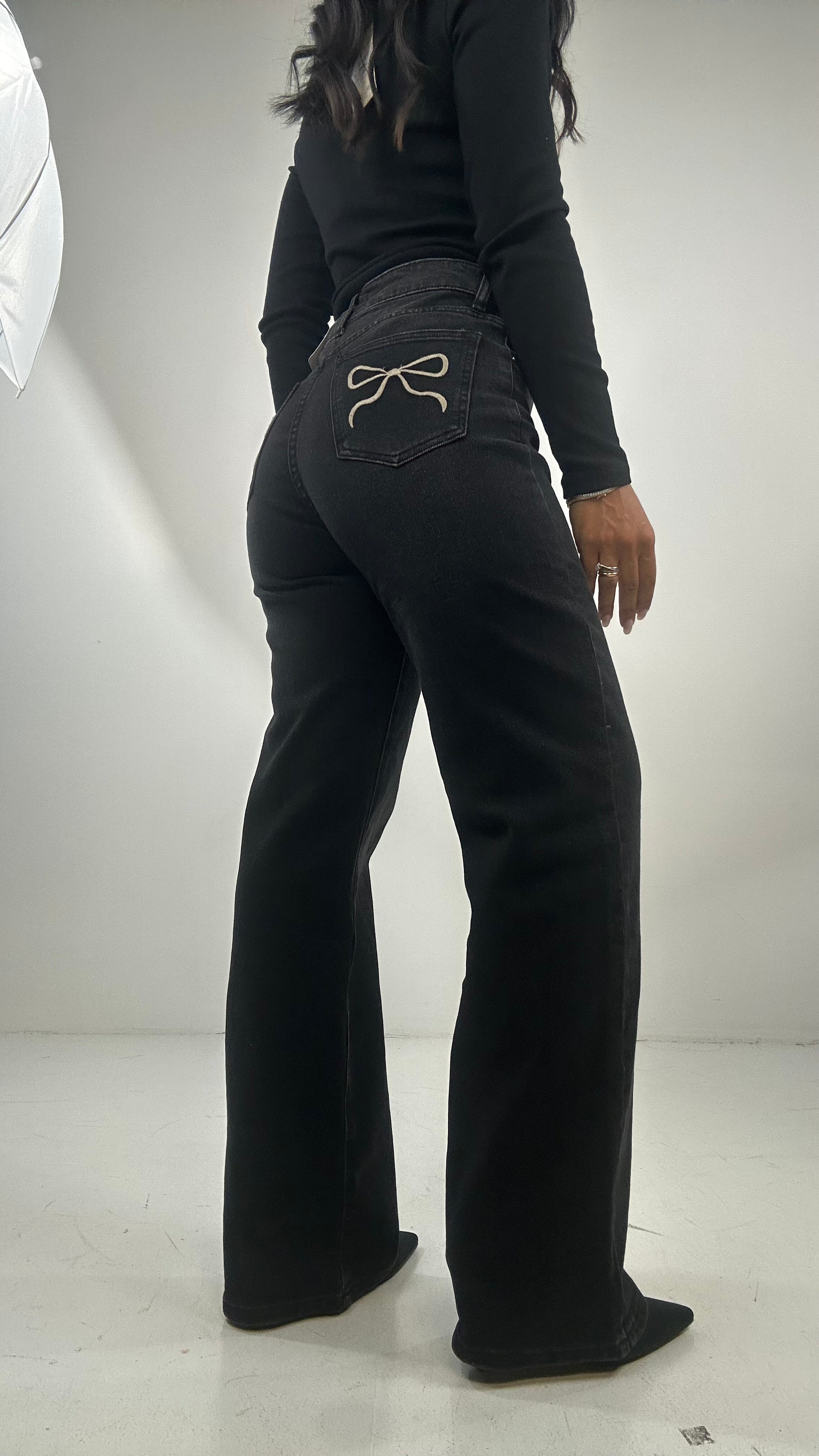 Jeans STRAIGHT FIOCCHI - NERO