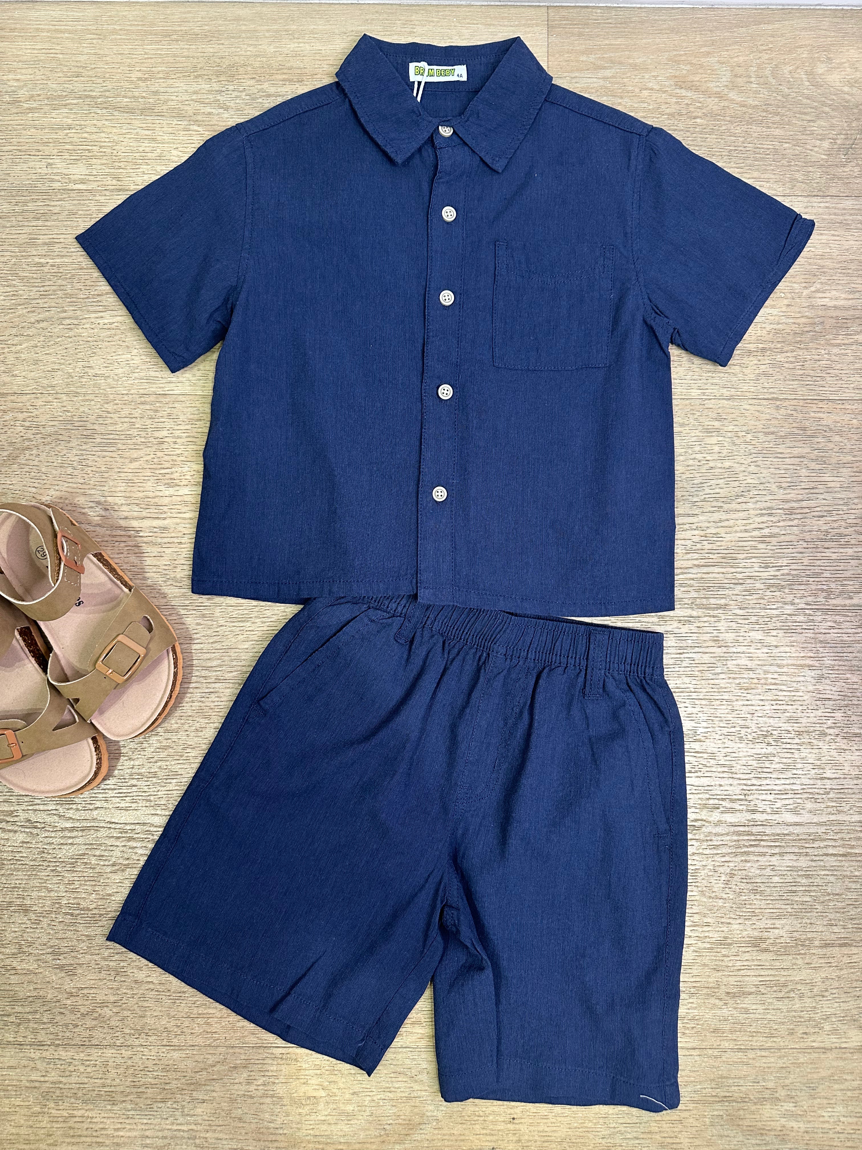 Completo IN LINO 4-12A - BLU
