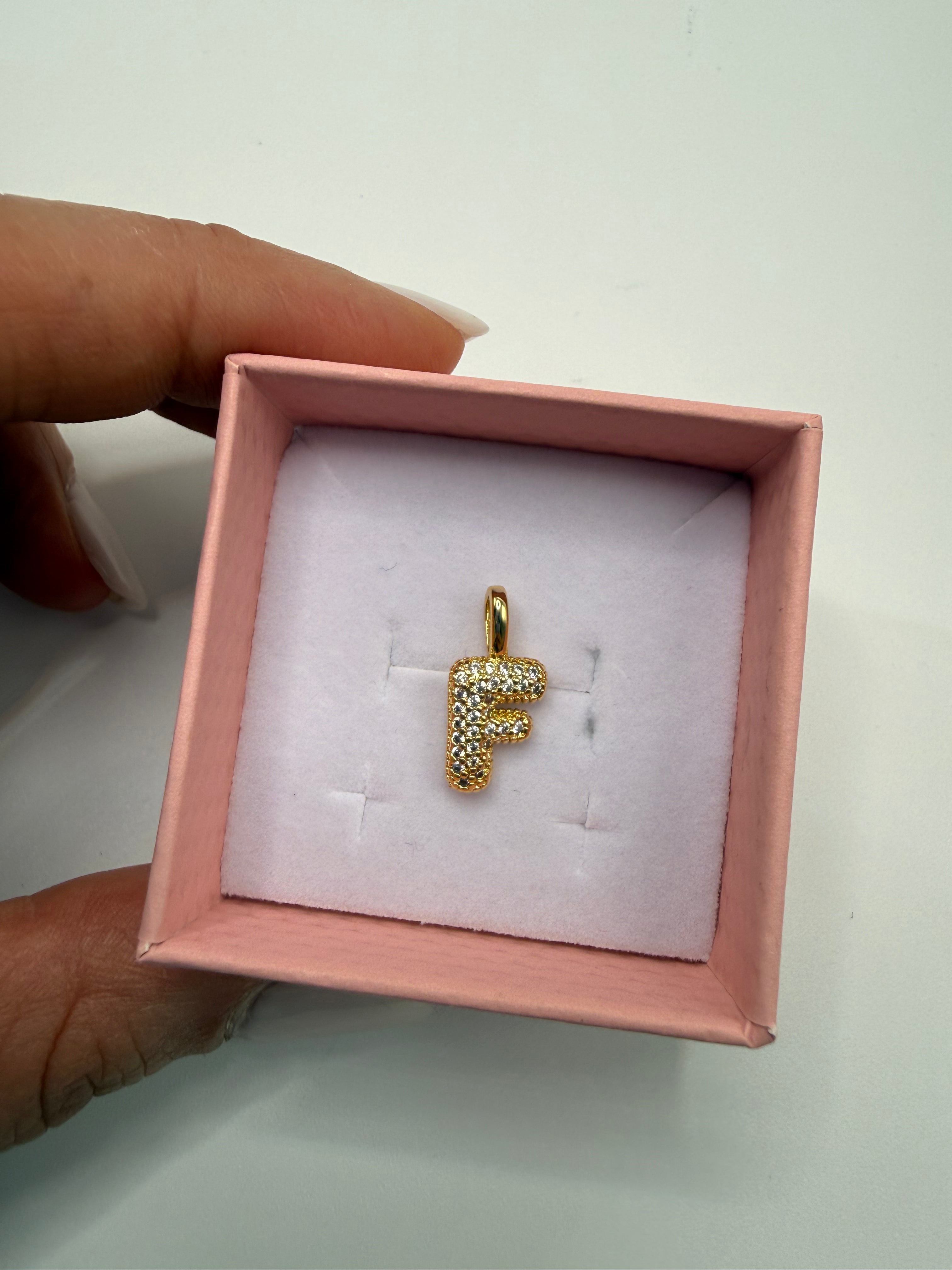 Lettera ORO SINGOLA CHARM - F