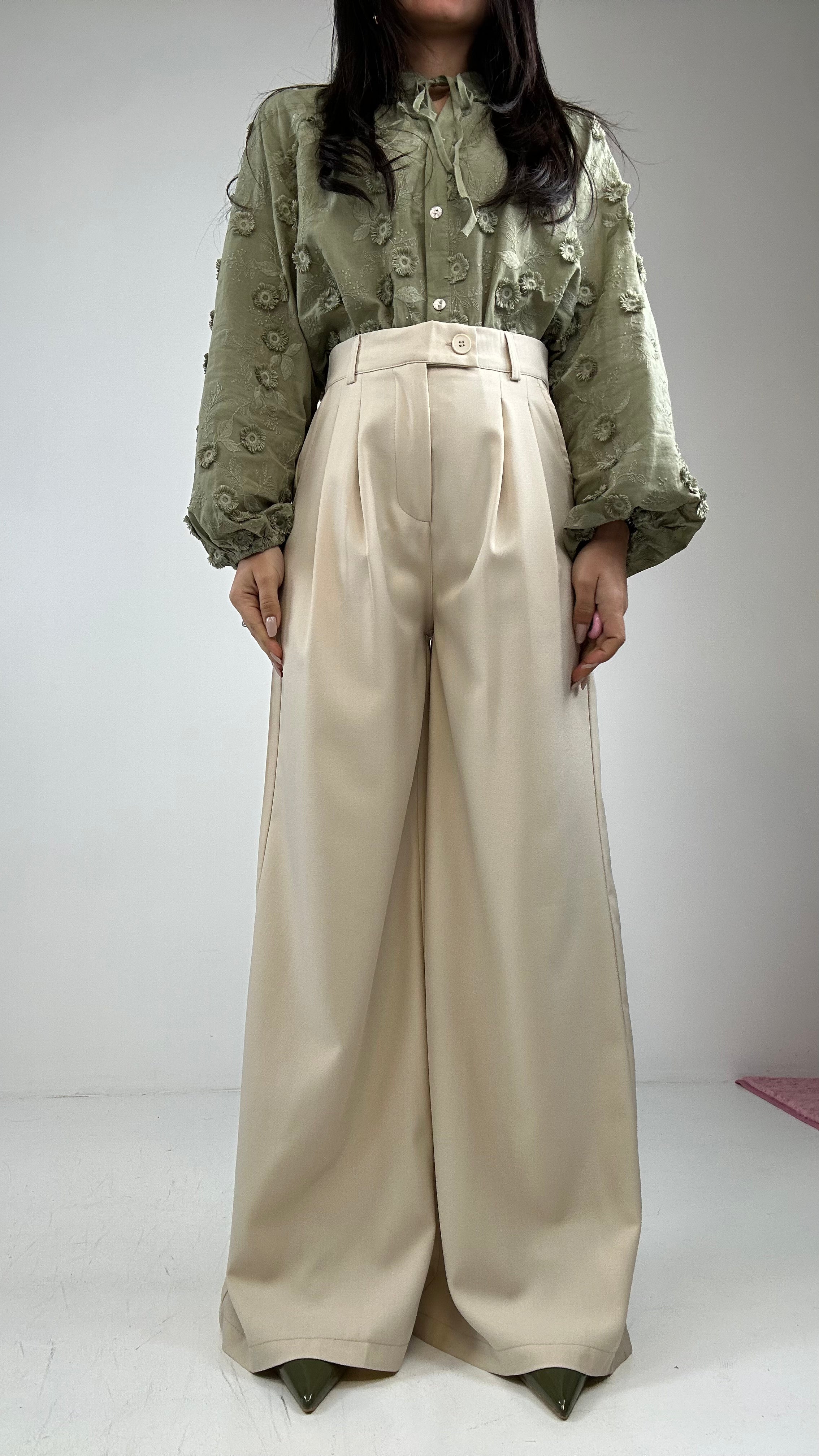 Pantalone PALAZZO HONEY - BEIGE