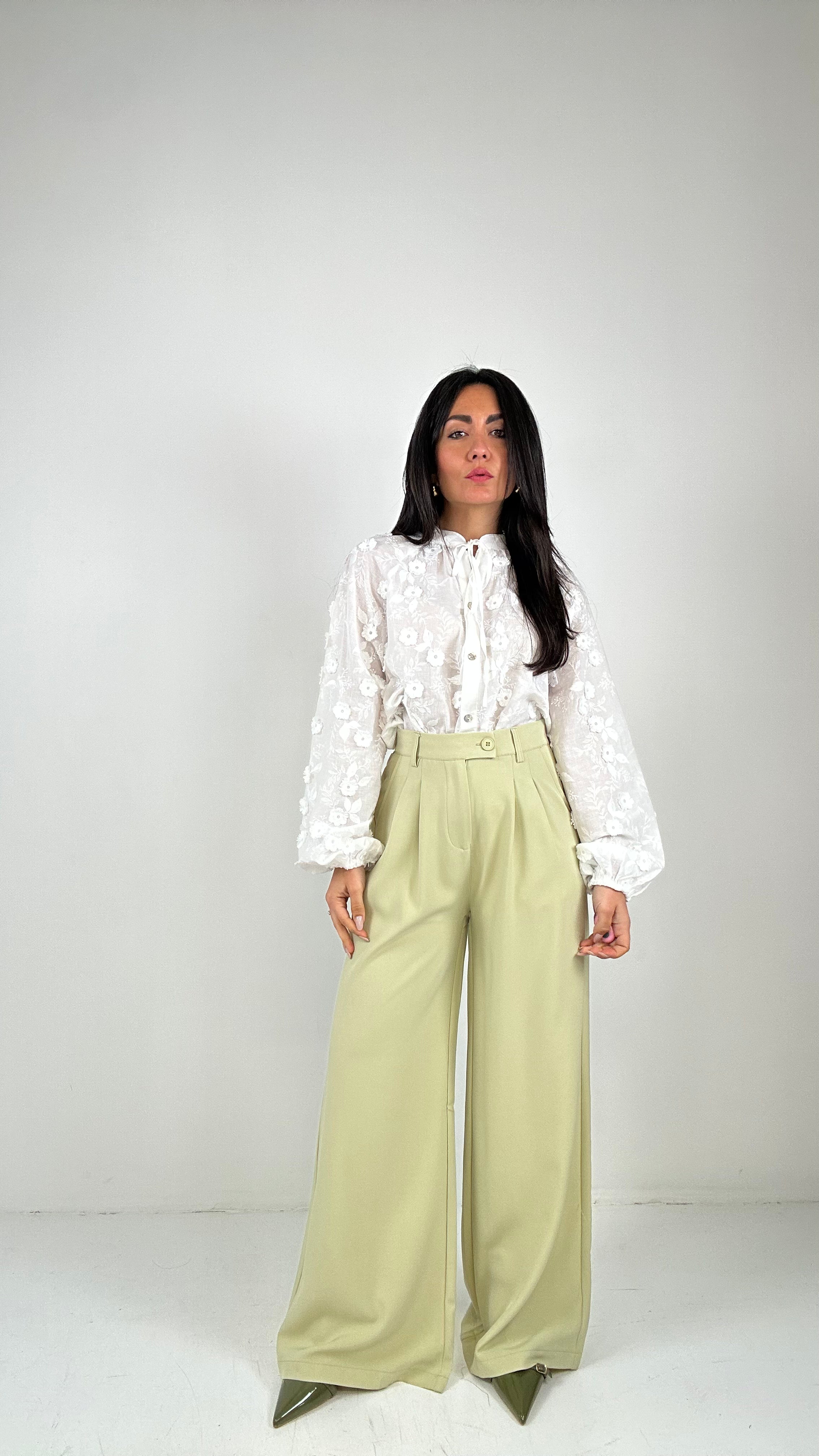 Pantalone PALAZZO HONEY - VERDE