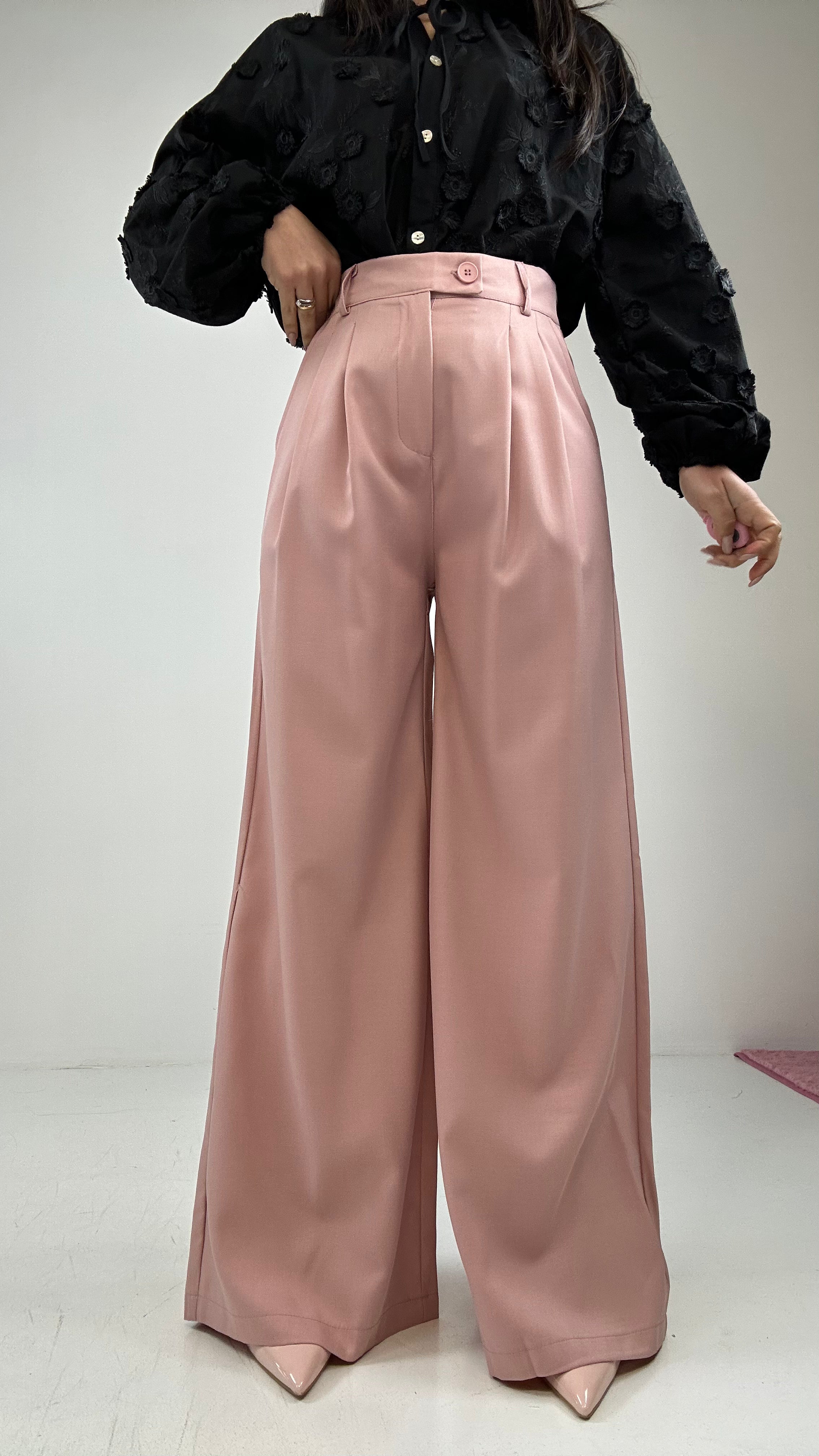 Pantalone PALAZZO HONEY - ROSA