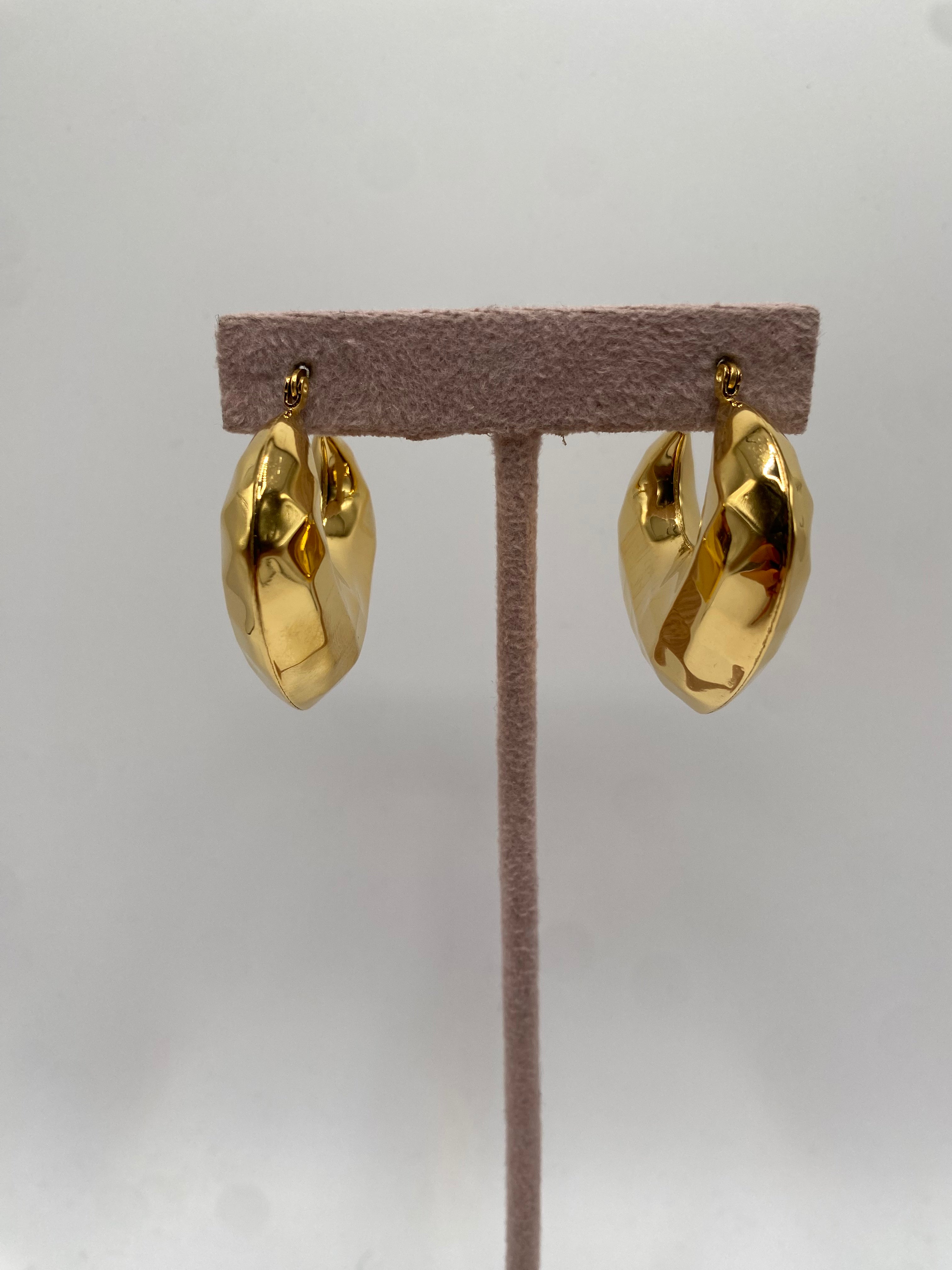 Orecchino quadra trama - ORO