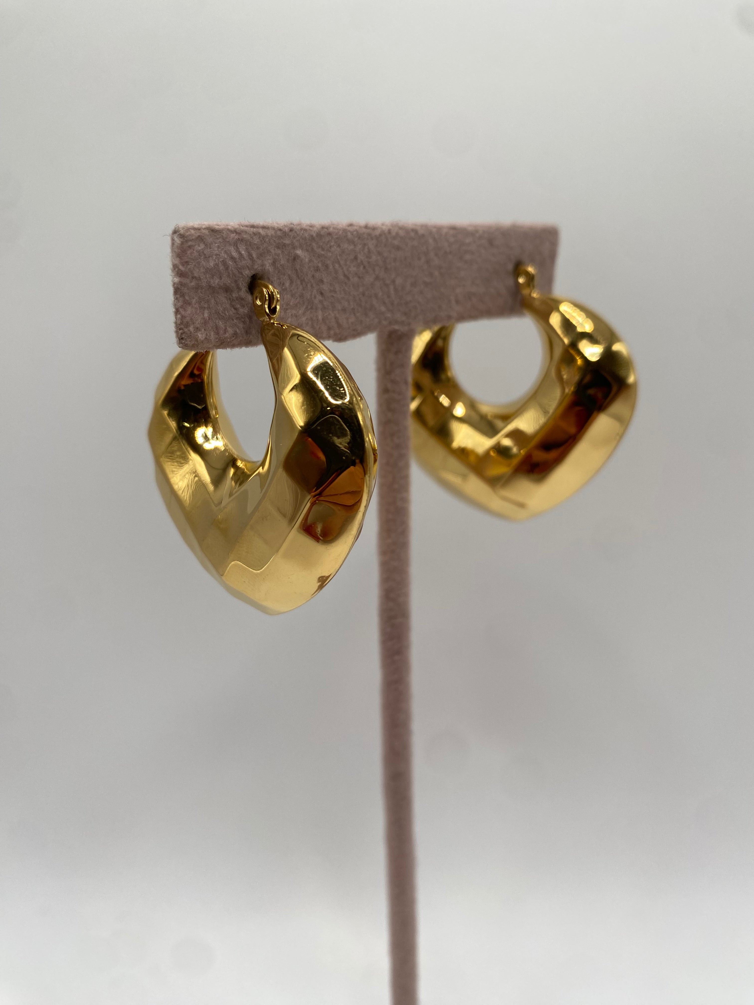 Orecchino quadra trama - ORO
