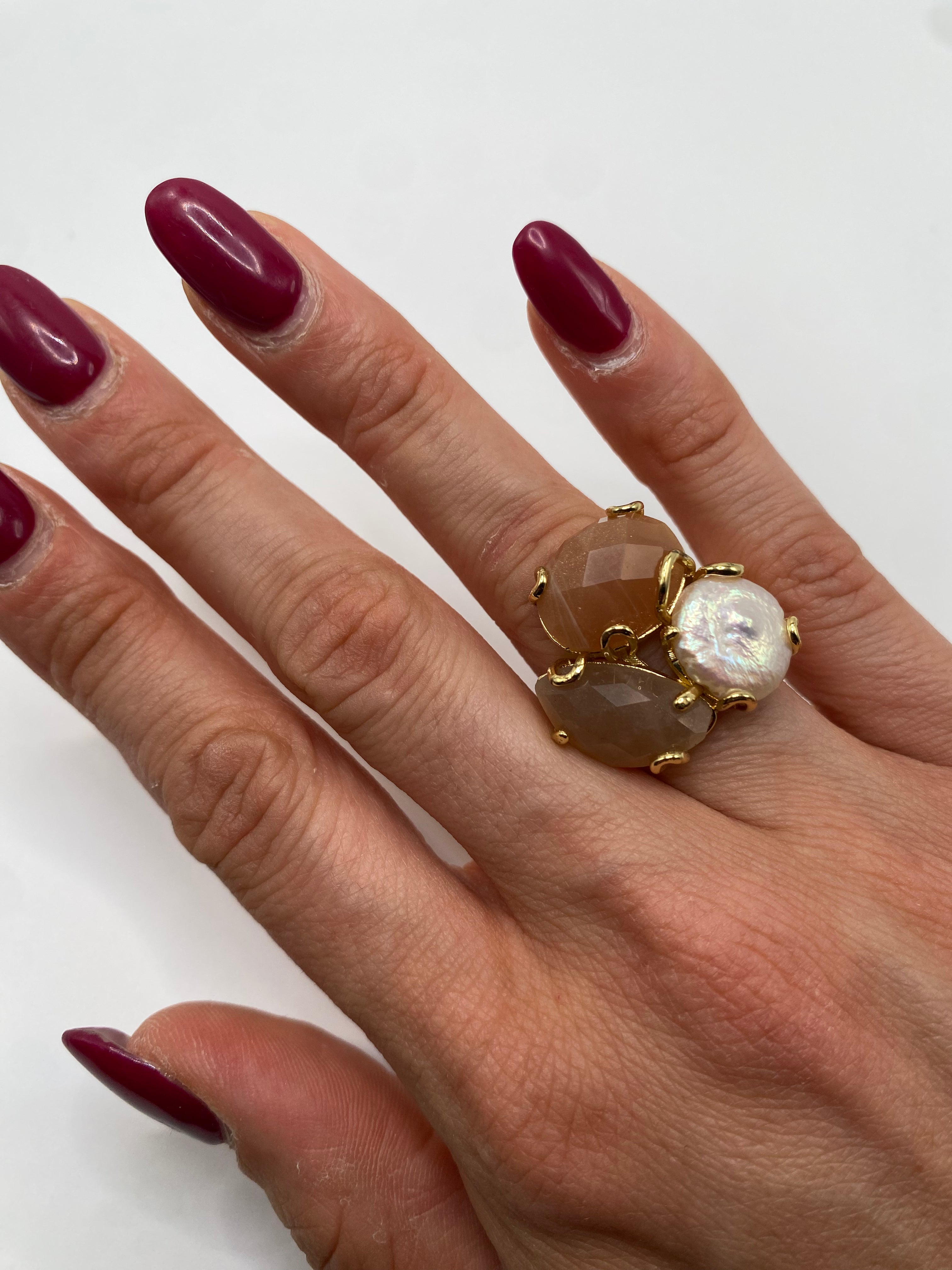Anello PIETRE - BEIGE