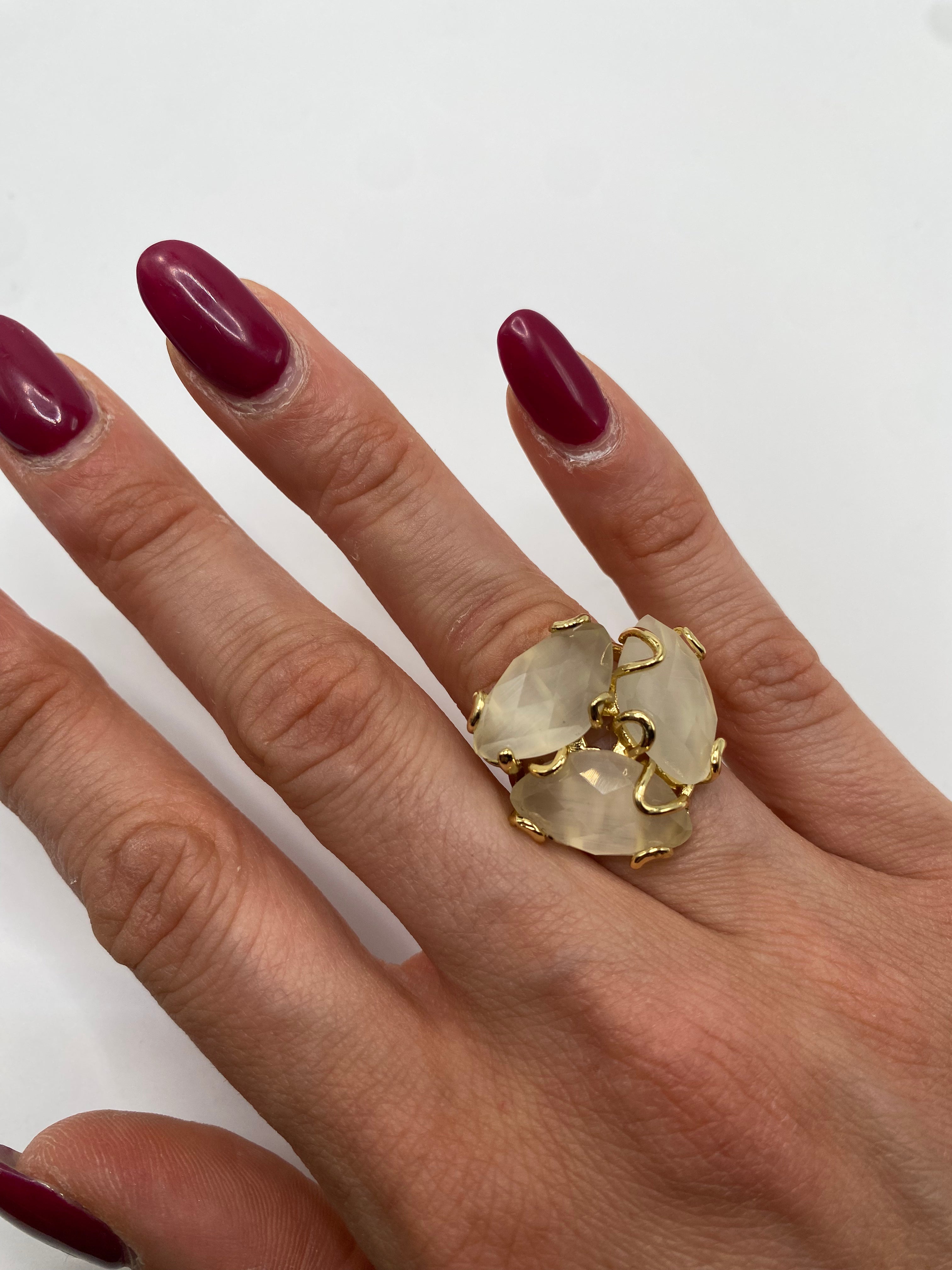 Anello PIETRE - BIANCO