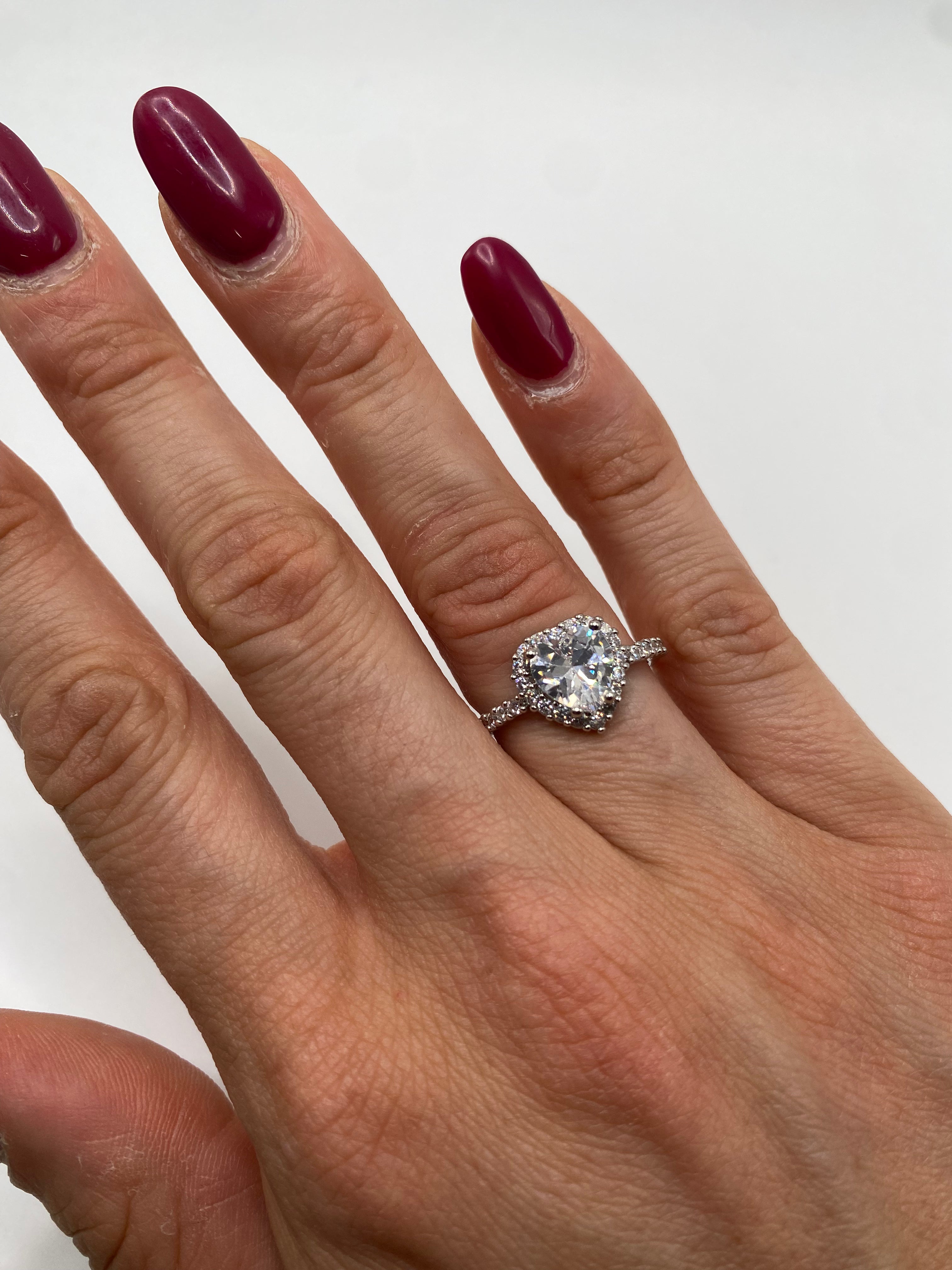 Anello CUORE D - ARGENTO