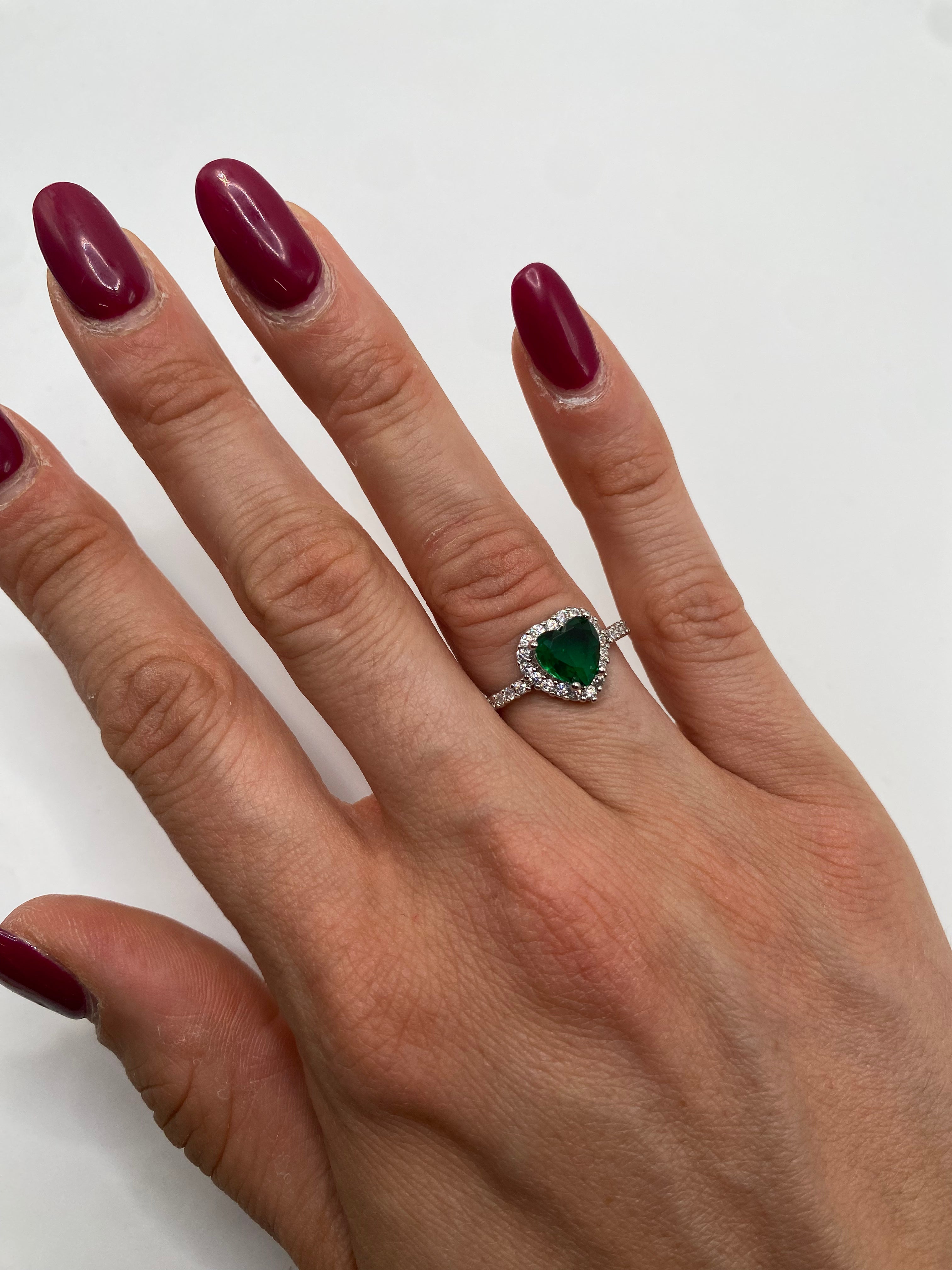 Anello CUORE D - VERDE