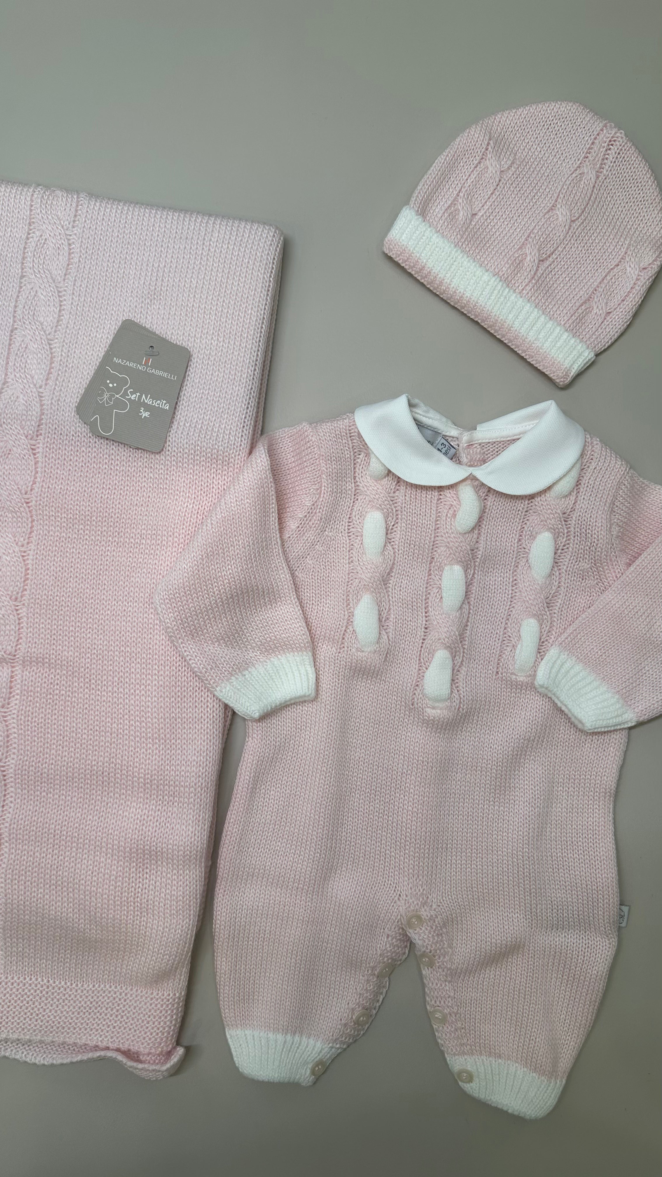 Set NASCITA TRECCIA BICOLOR - ROSA