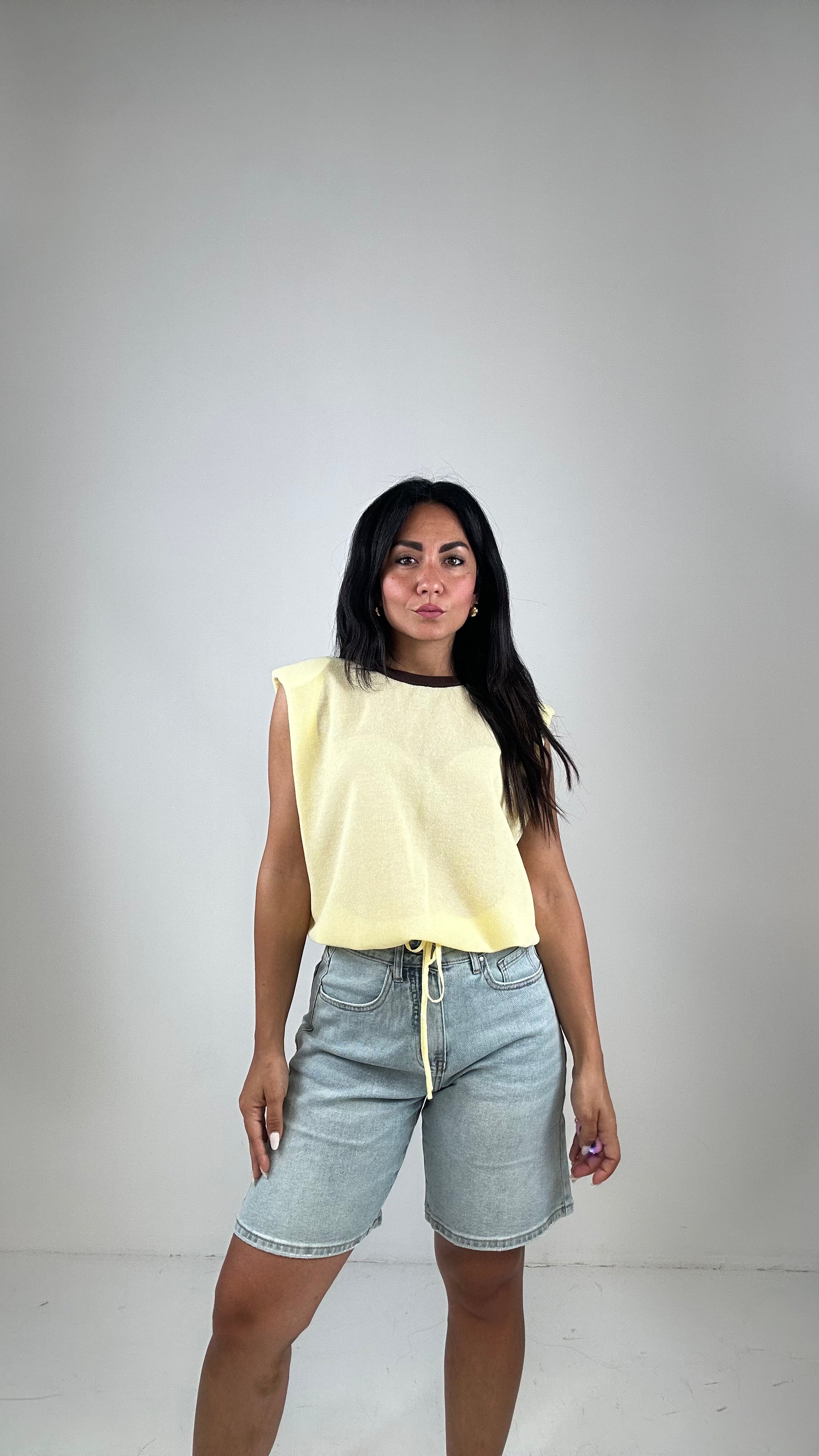 Bermuda BASIC FIT - JEANS CHIARO