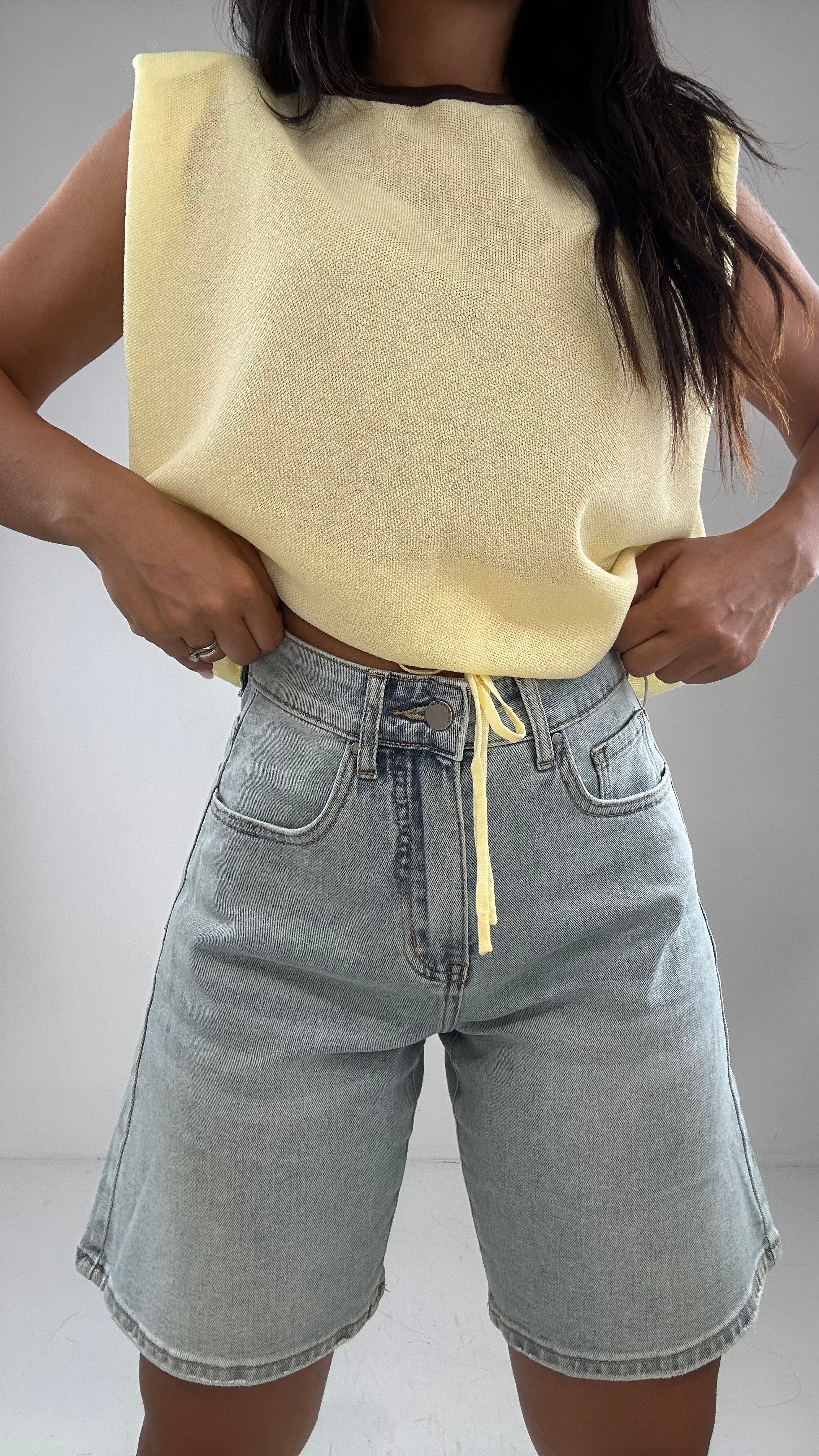 Bermuda BASIC FIT - JEANS CHIARO