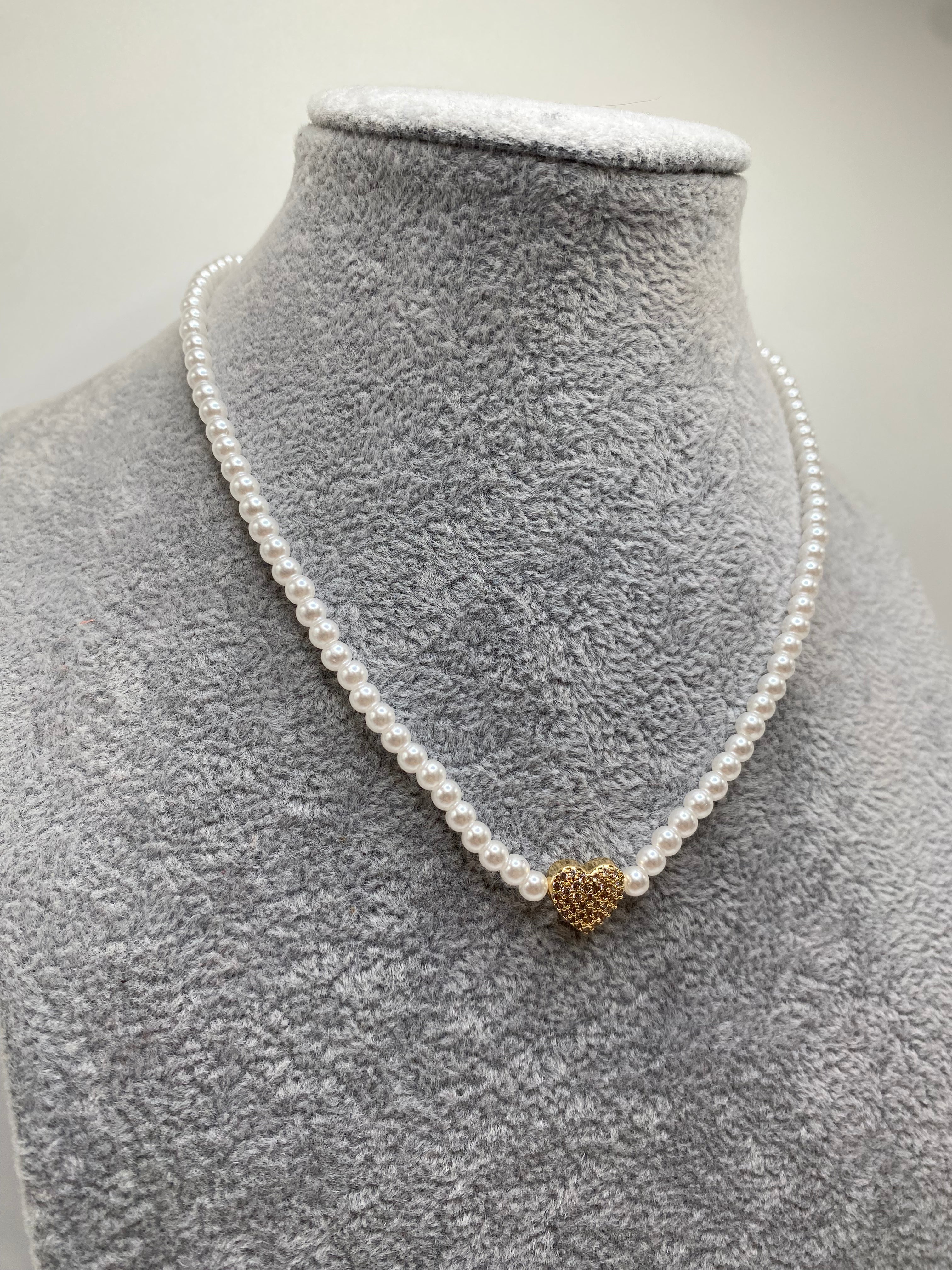 Collana CUORICINO PERL - BIANCO