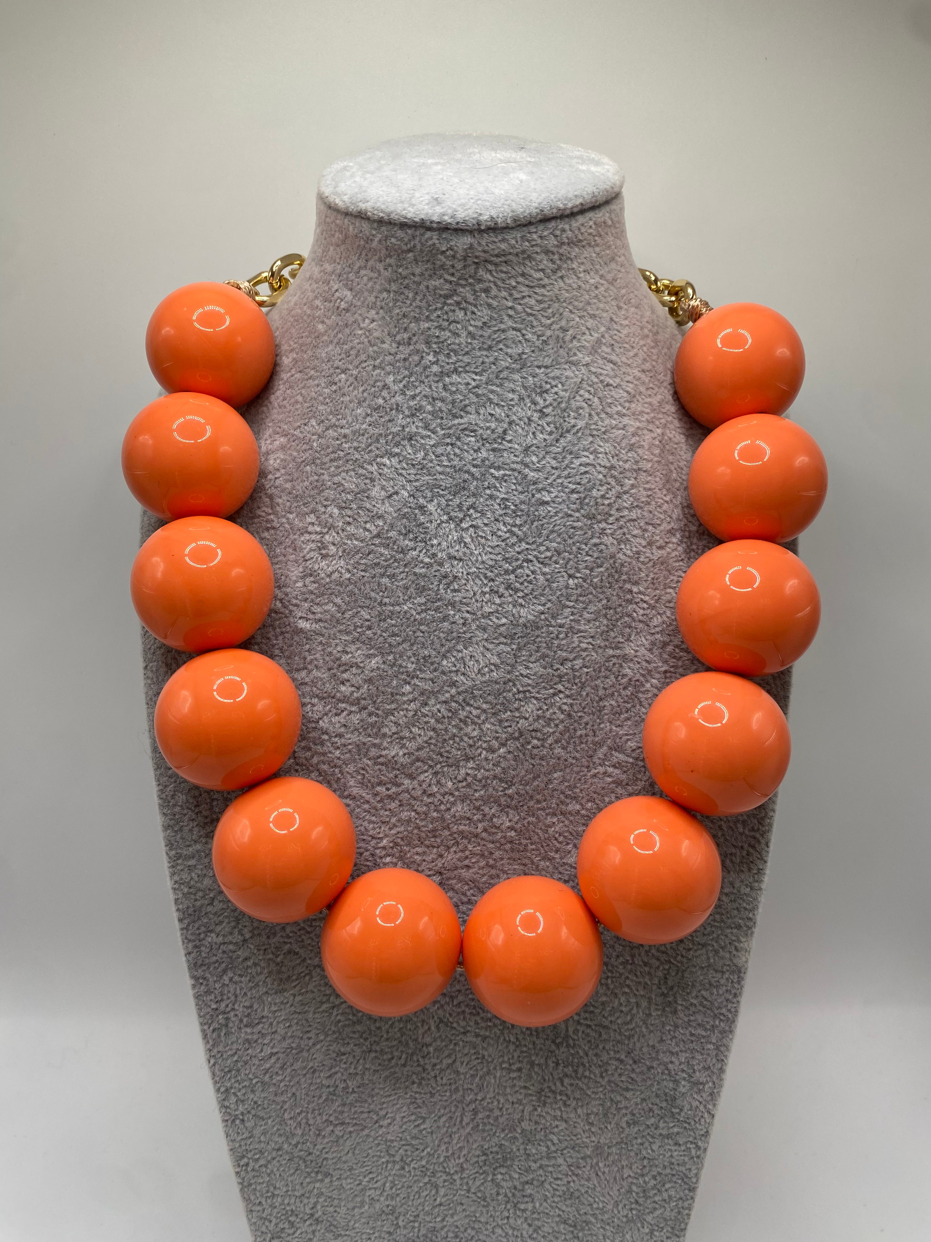 Collana PERLA BIG - ARANCIO