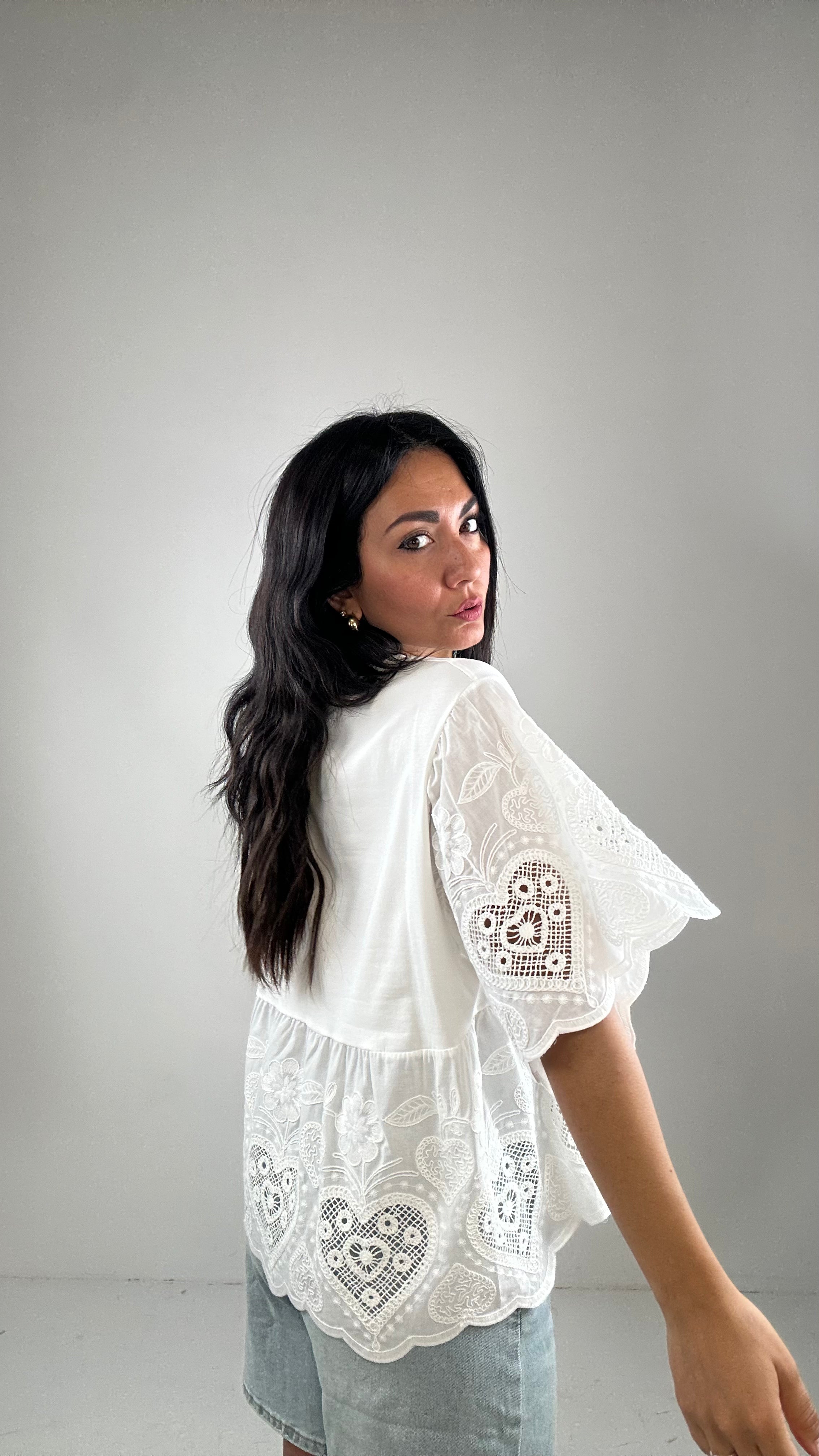 Maglia CON RICAMO - BIANCO
