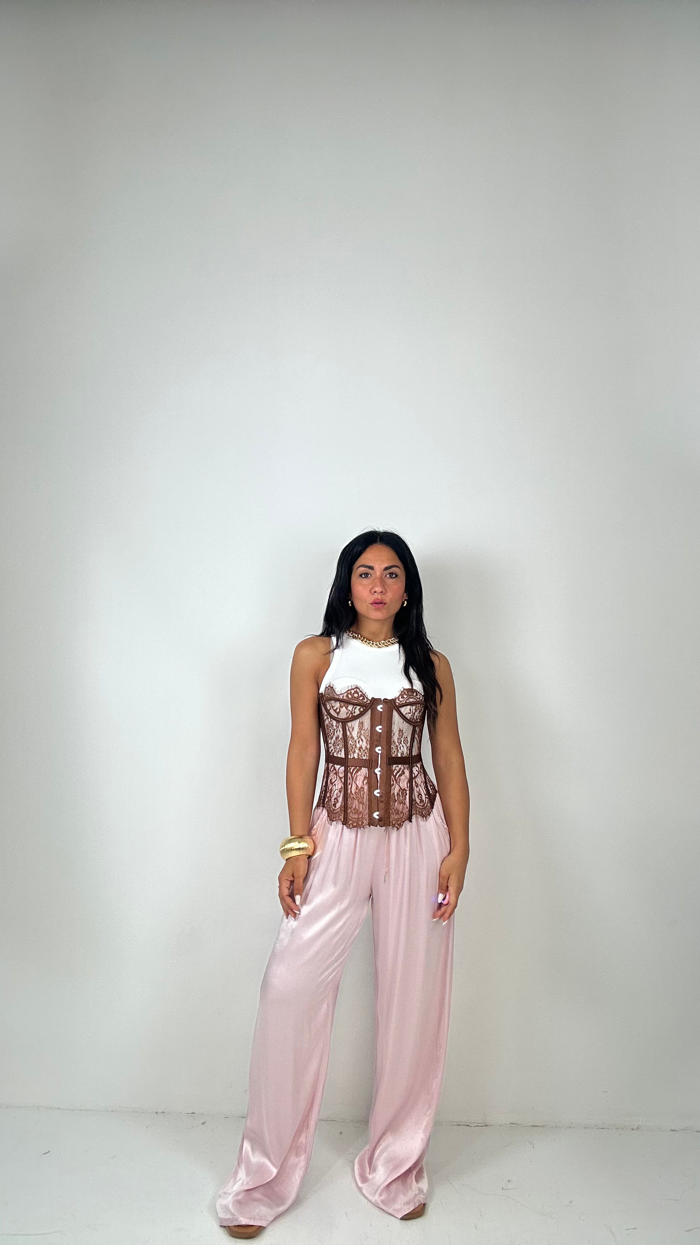 Pantalone SATIN - ROSA CIPRIA