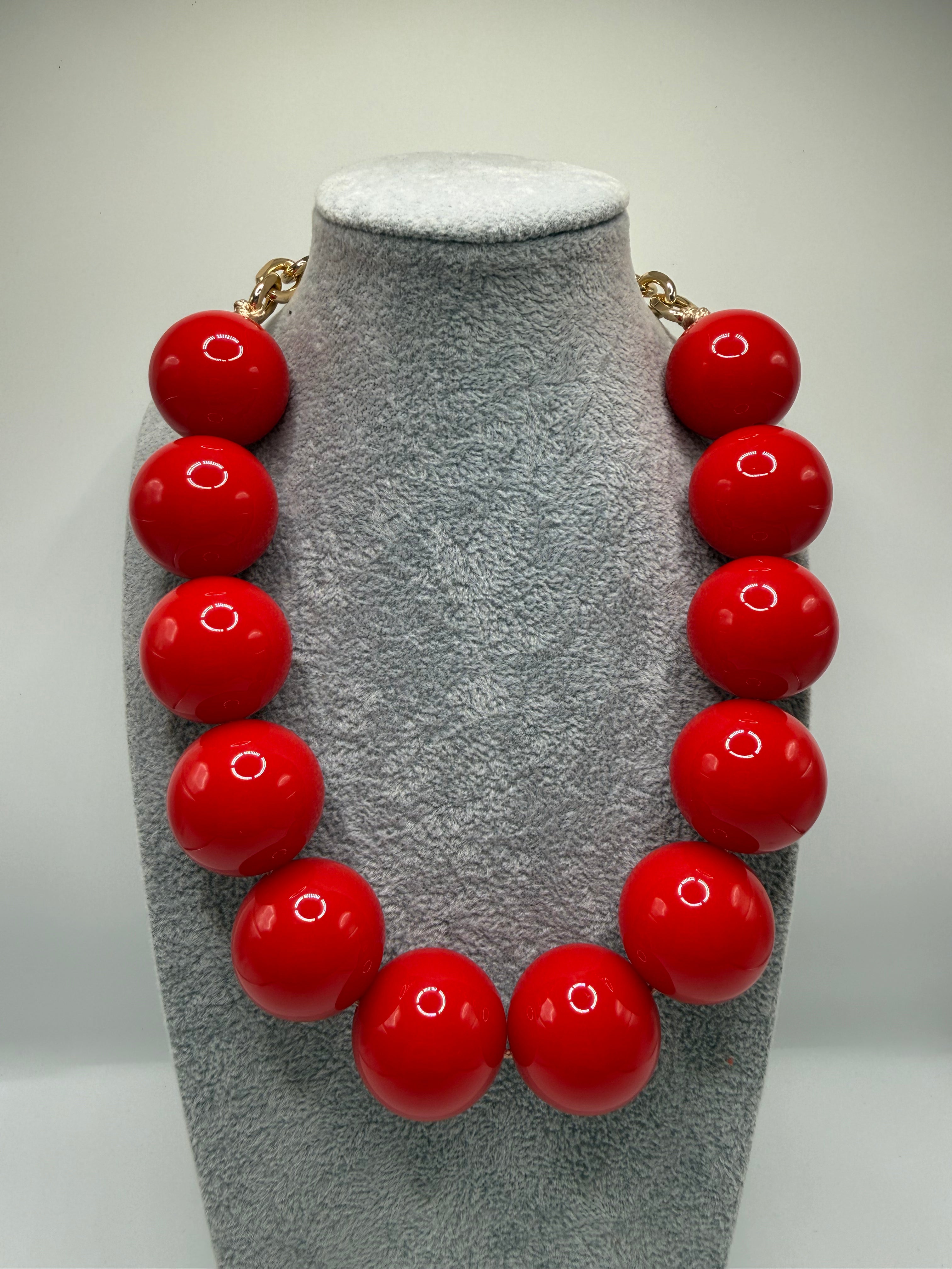 Collana PERLE SUM - ROSSO