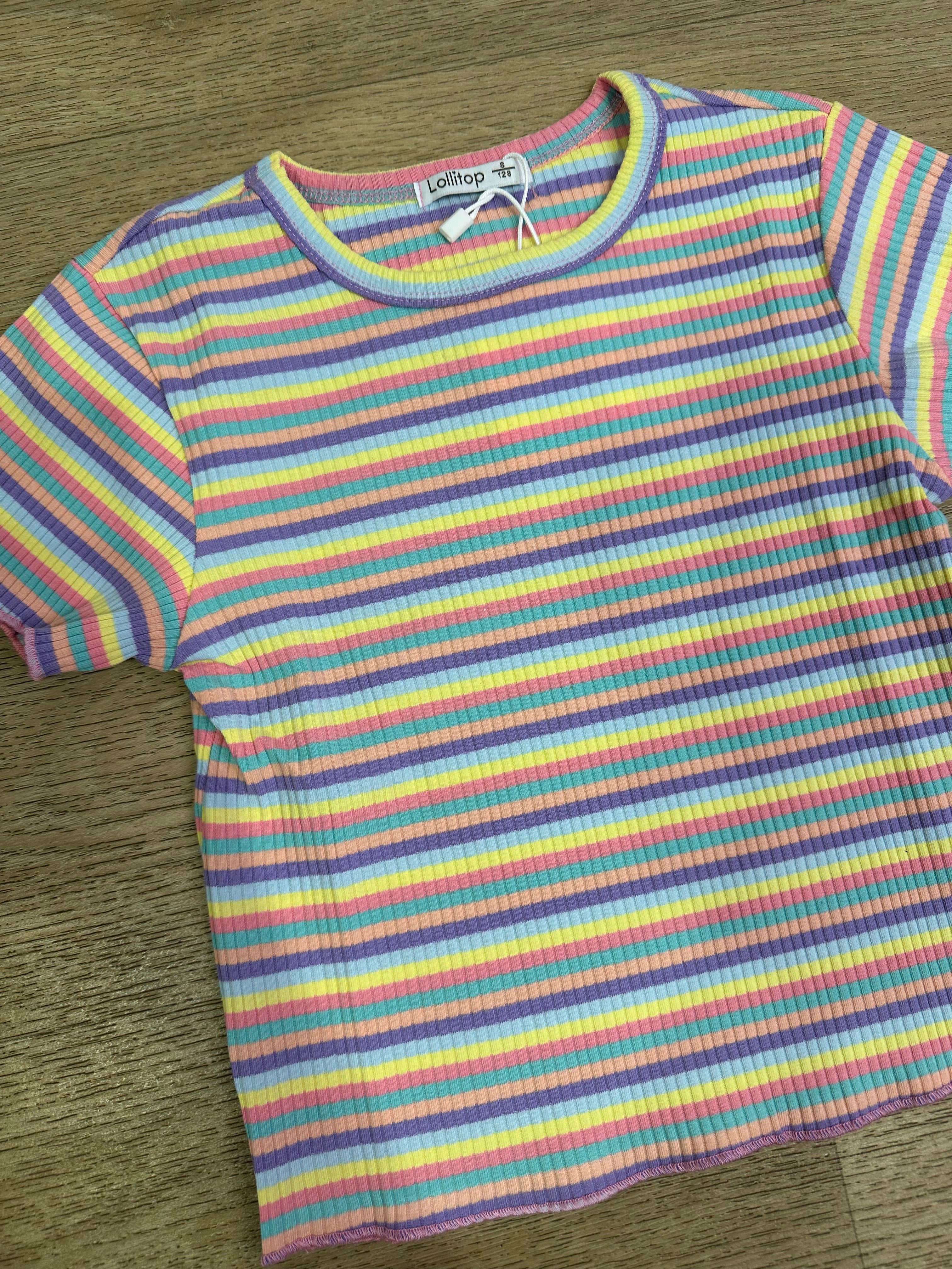T-shirt RIGHE 4-12A - VIOLA