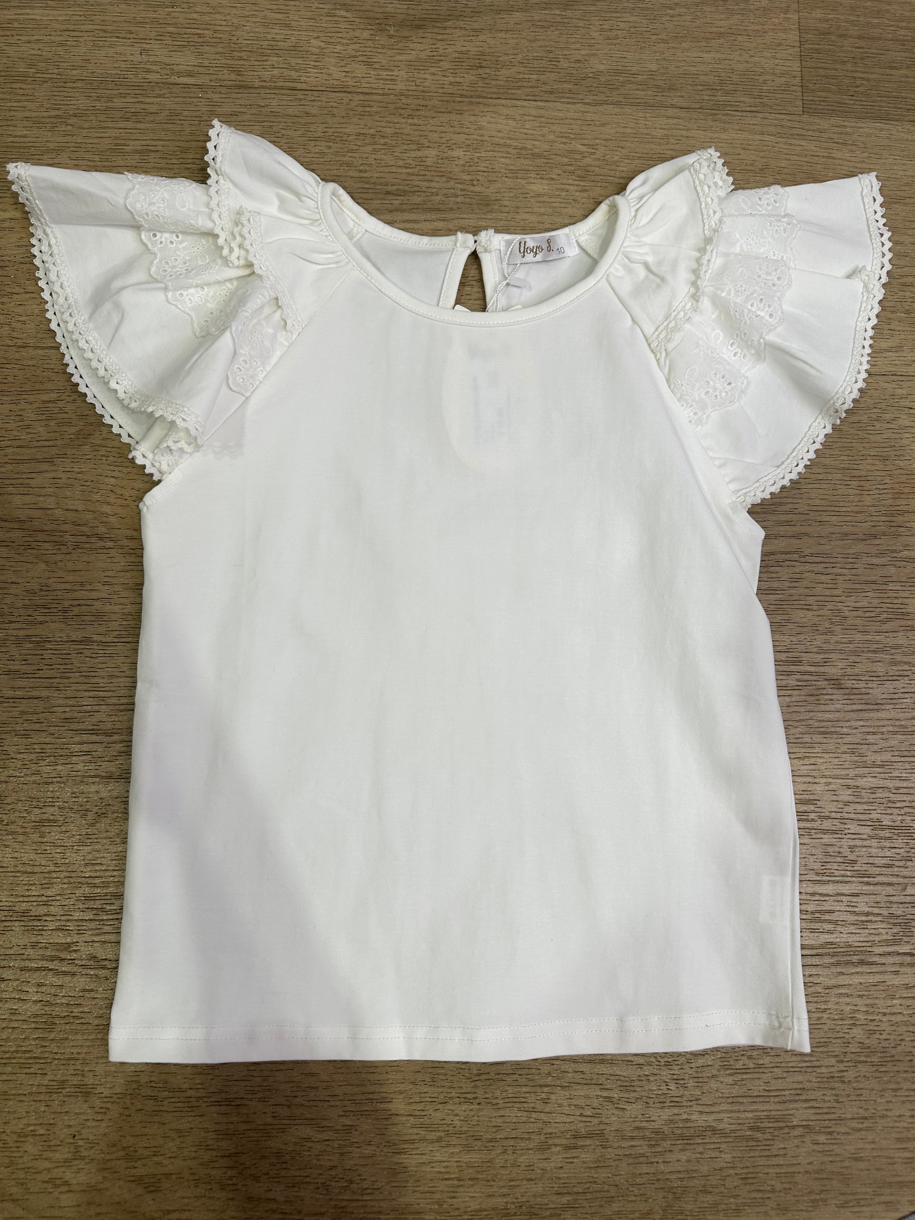 T-shirt VOLANT SANGALLO 4-14 - BIANCO