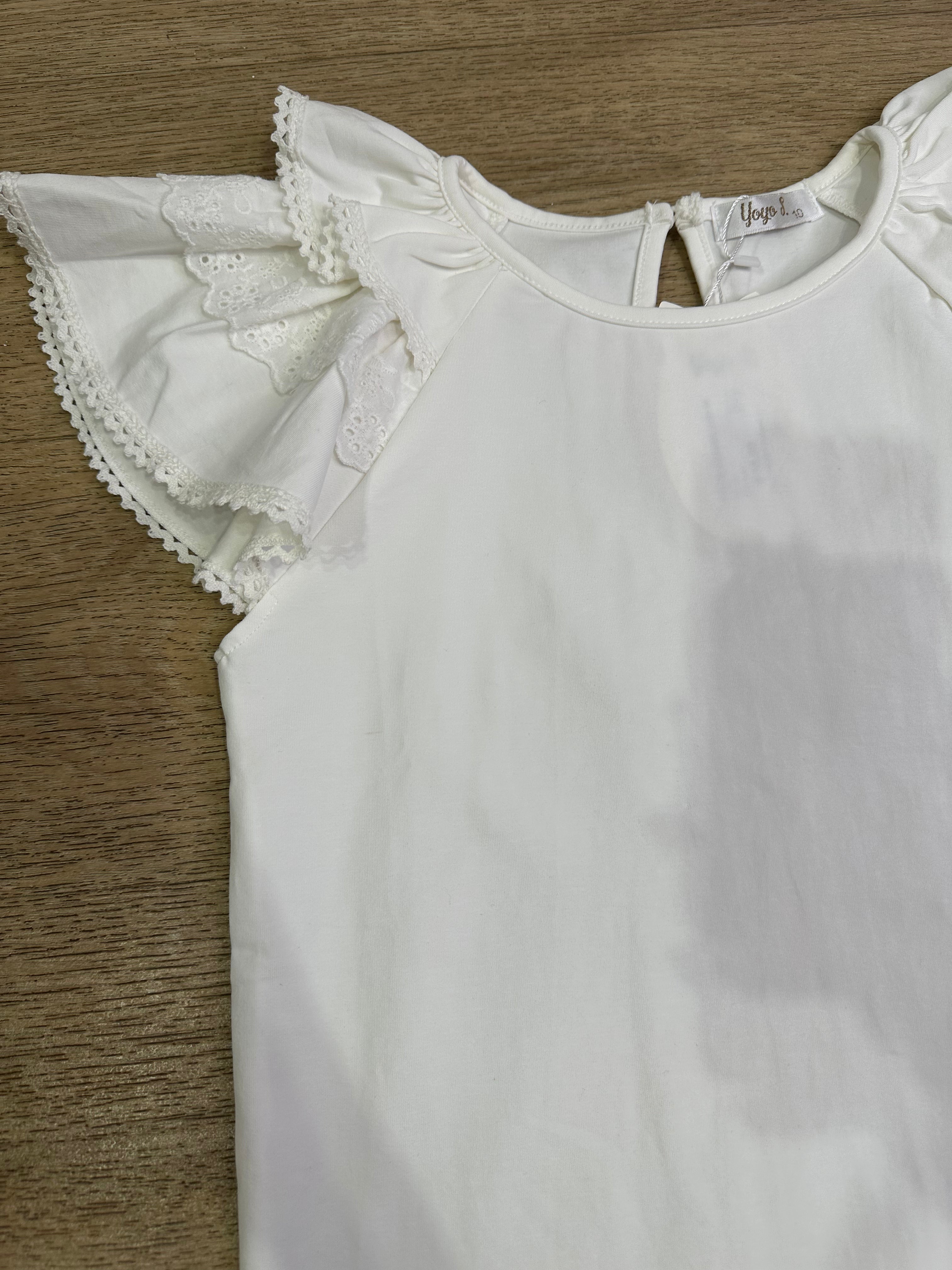 T-shirt VOLANT SANGALLO 4-14 - BIANCO