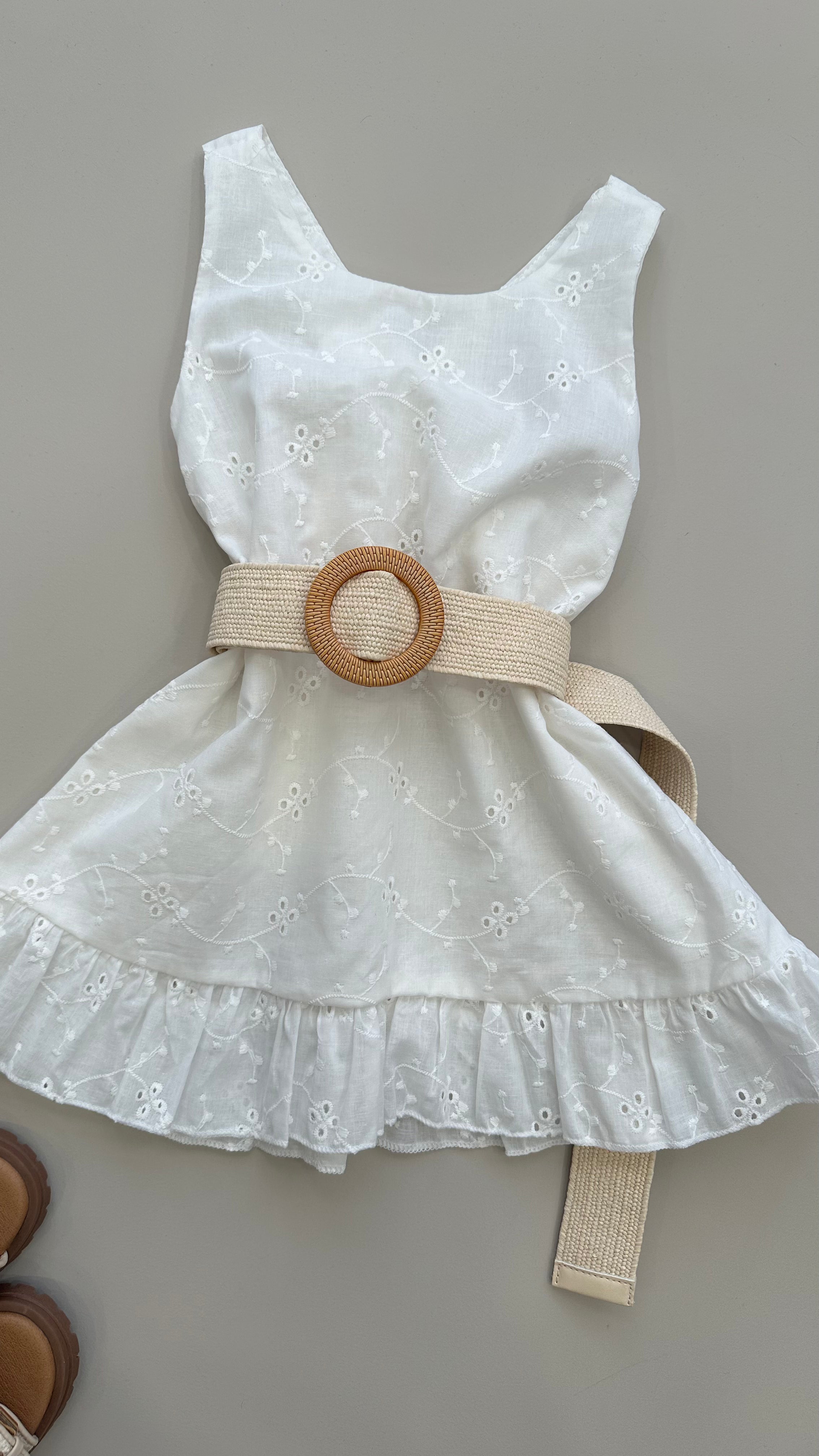 Vestitino CON CINTURA 2-12A - BIANCO