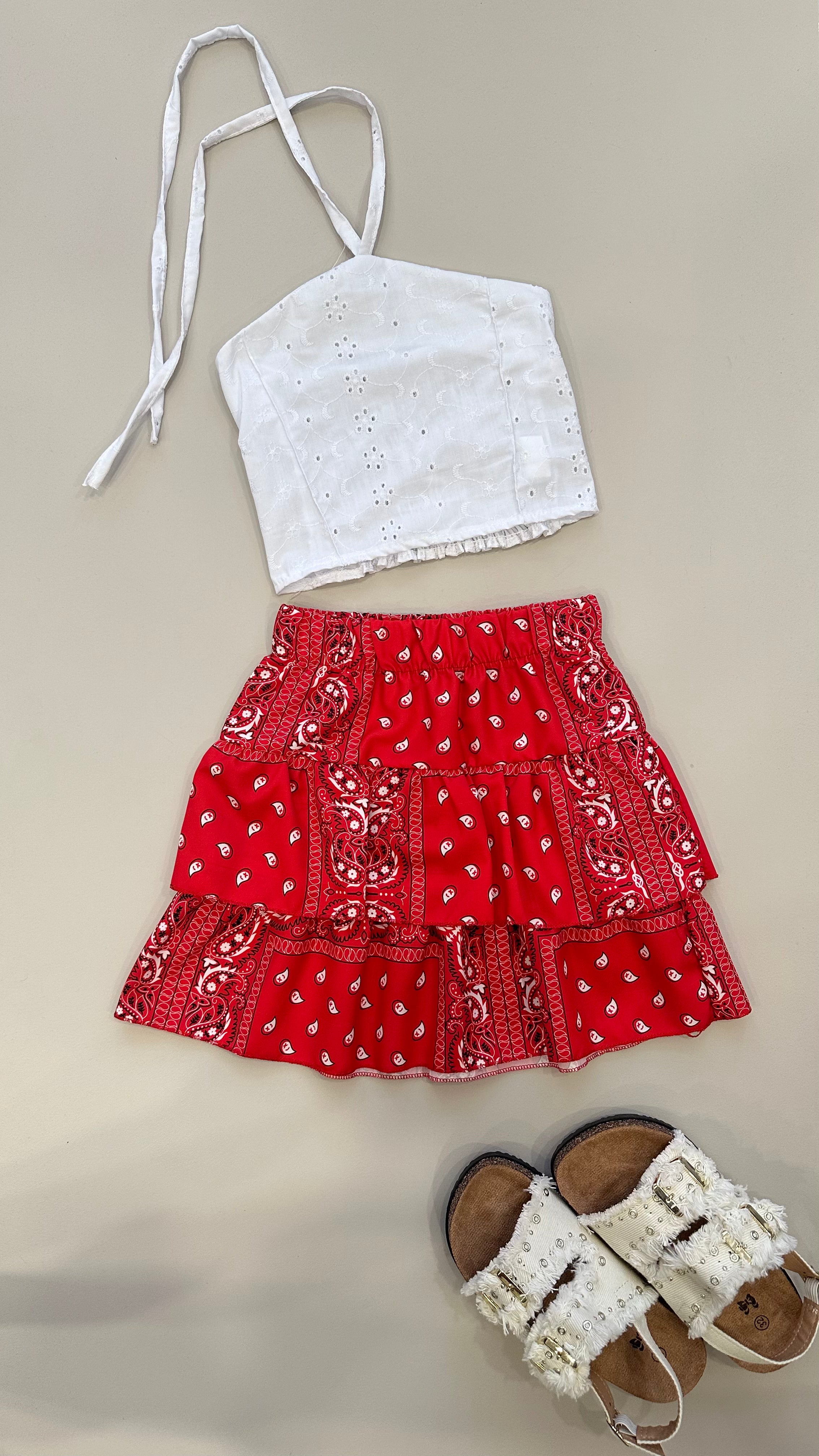 Completino BANDANA 4-14A - ROSSO
