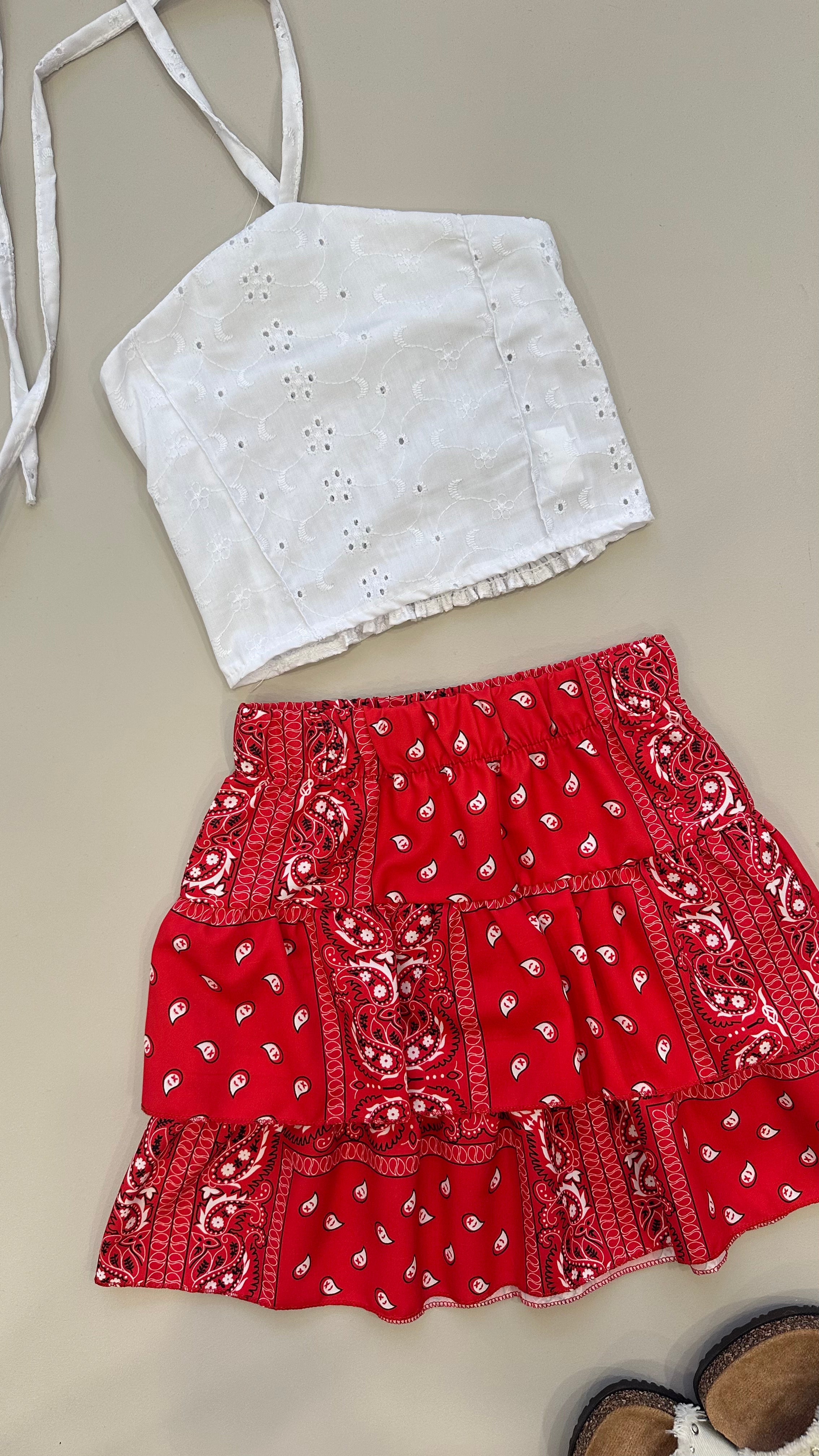 Completino BANDANA 4-14A - ROSSO