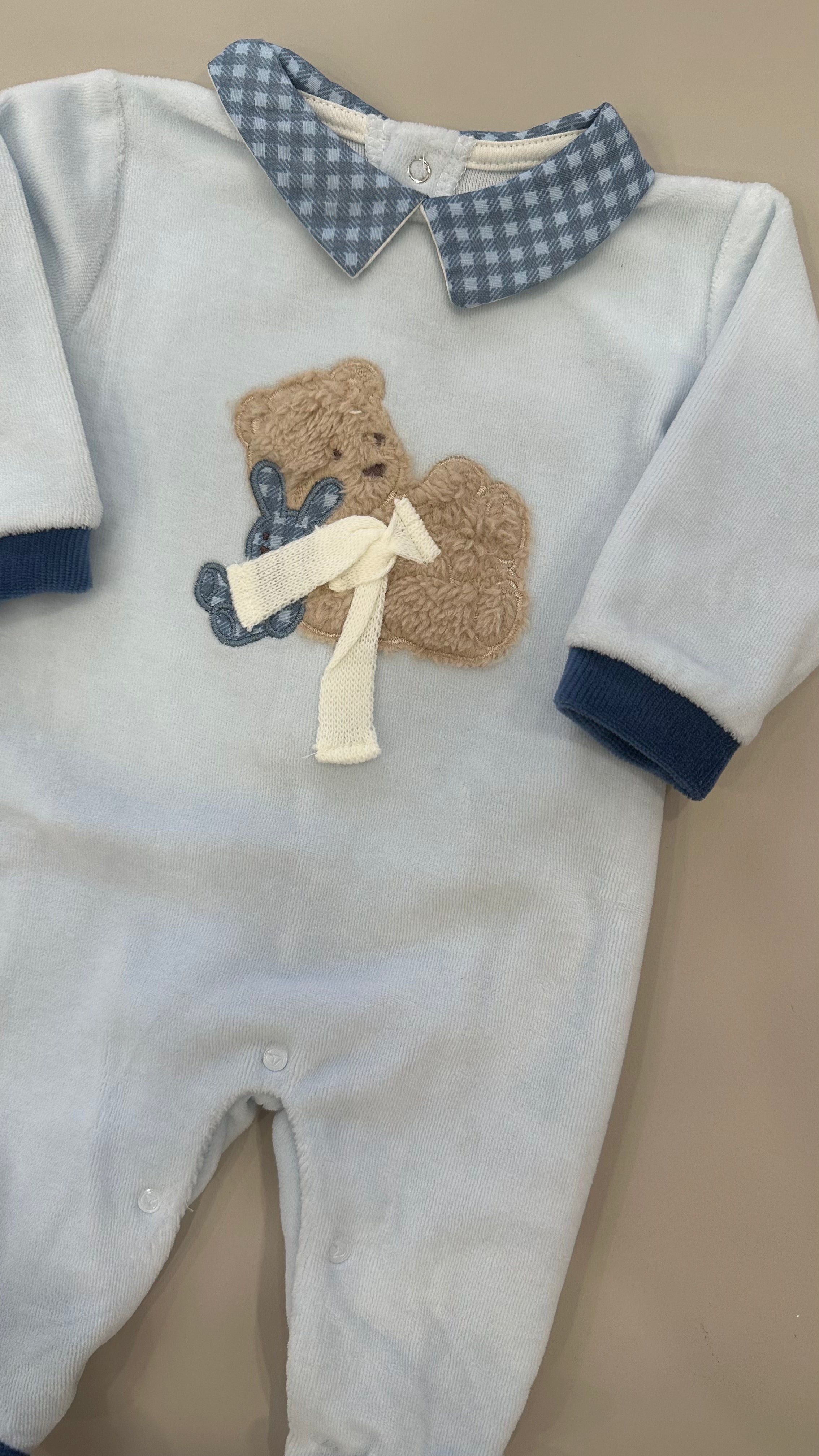 Tutina ORSO CON CONIGLIO - CELESTE