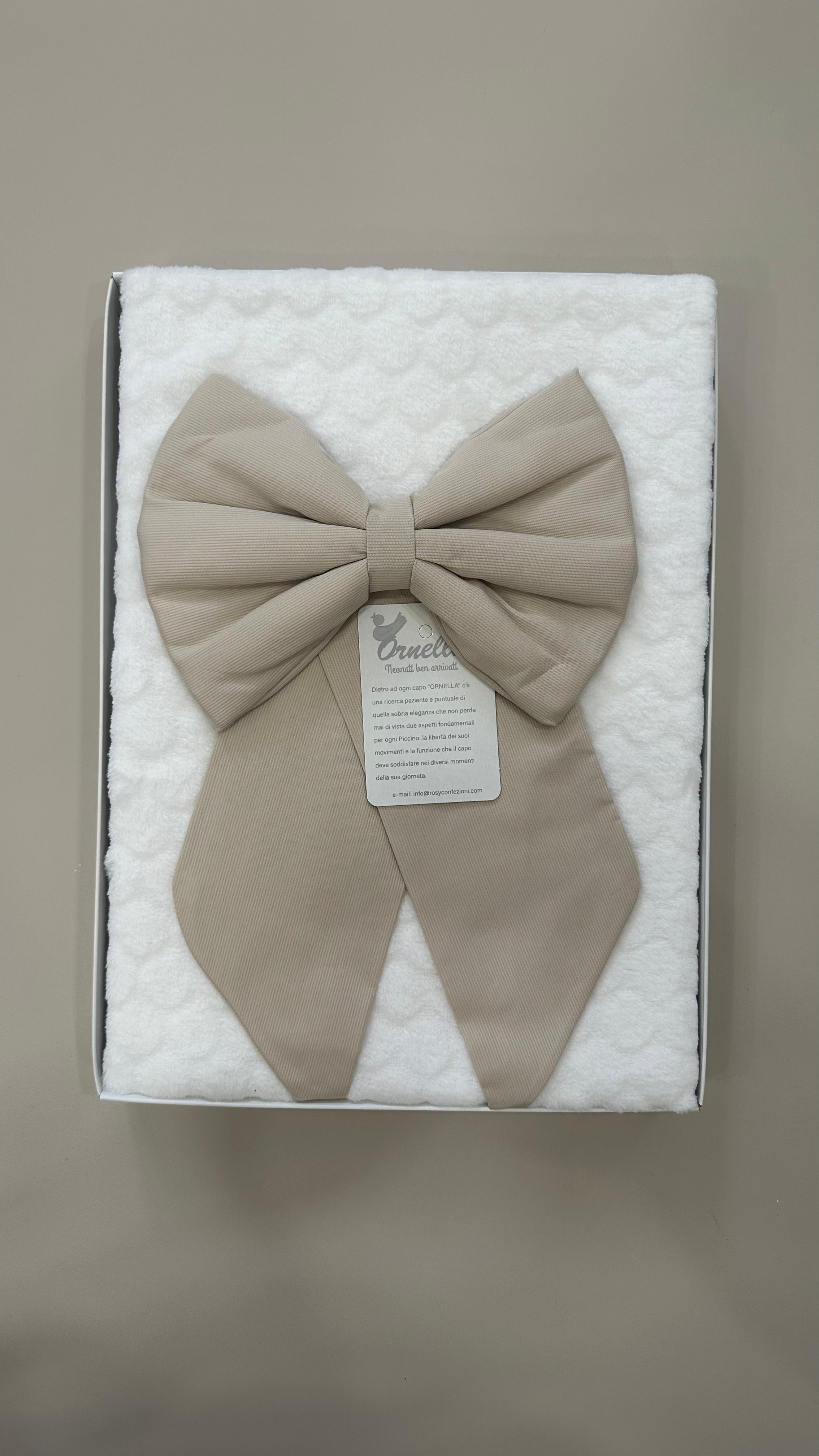 Coperta PER CARROZZINA FIOCCO 75X92 - BEIGE