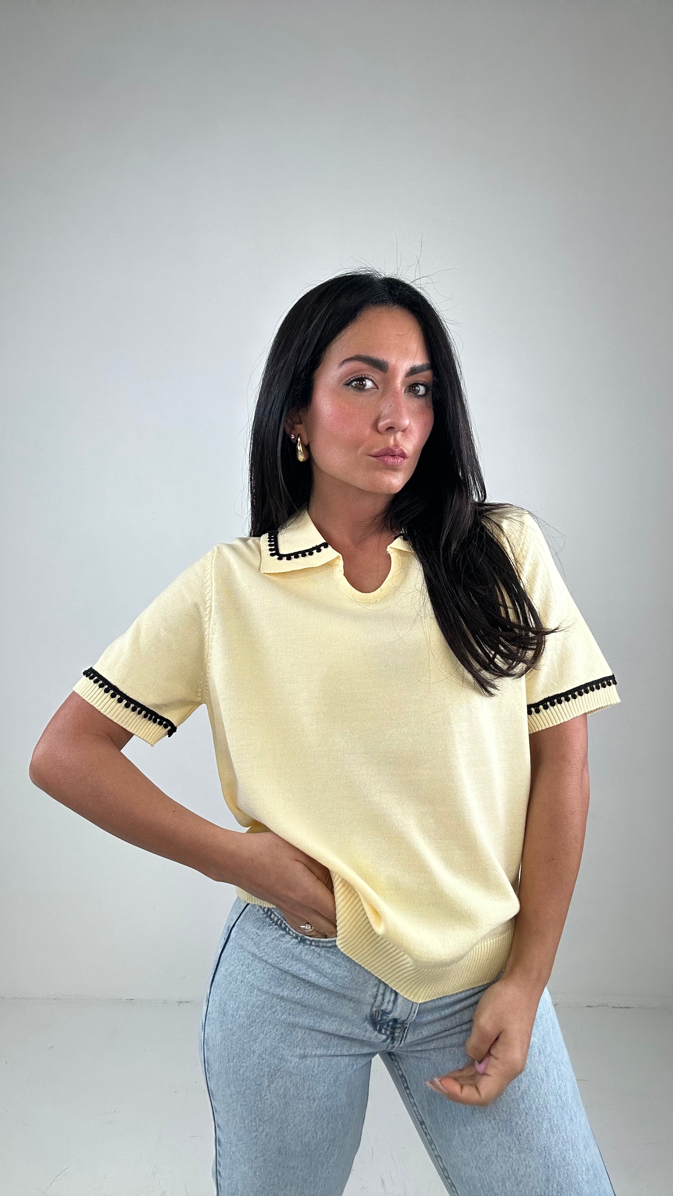 Polo CUCITURA - GIALLO