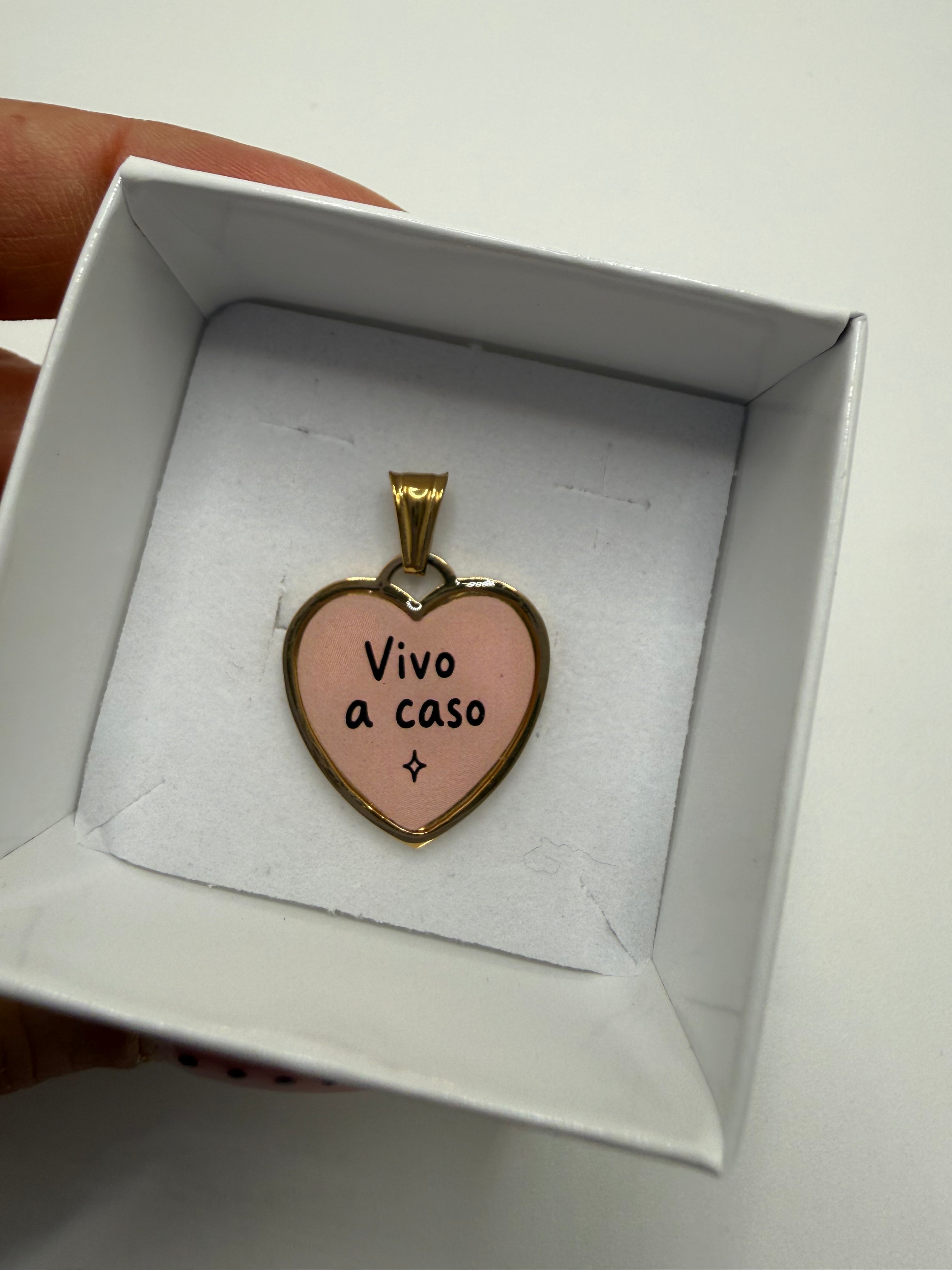 Ciondolo VIVO A CASO - ROSA