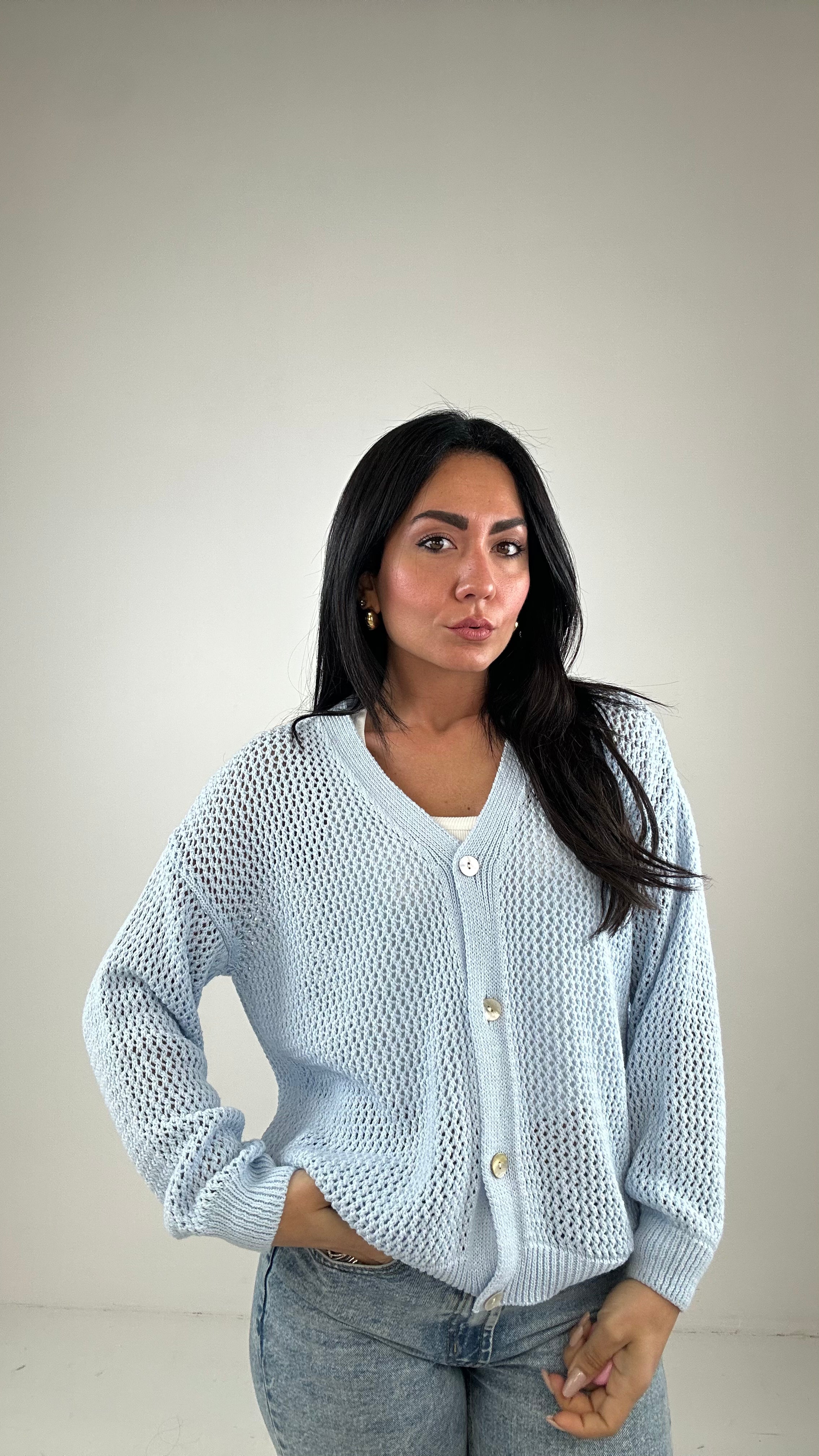 Cardigan TRAFOR - CELESTE