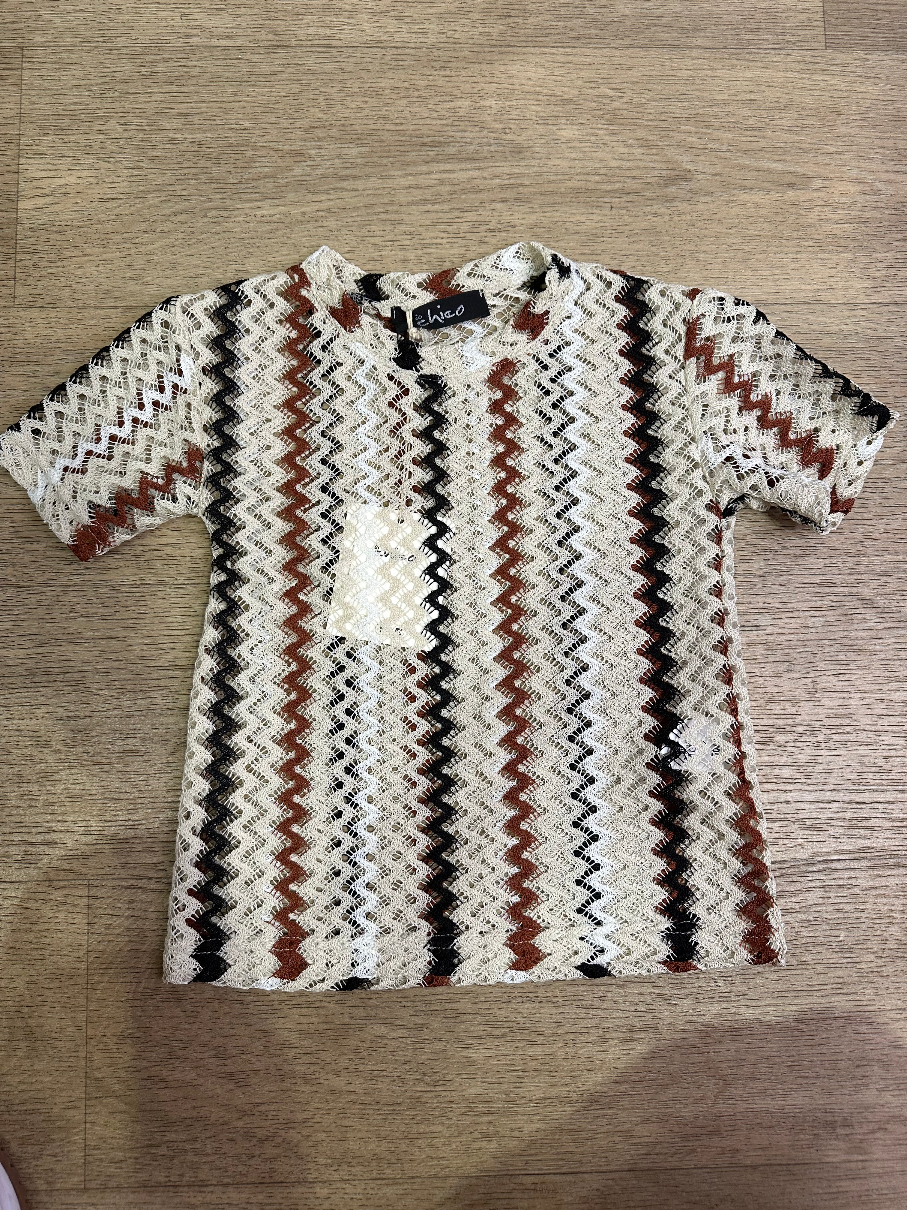 T-shirt ZIG ZAG 4-14A - BEIGE