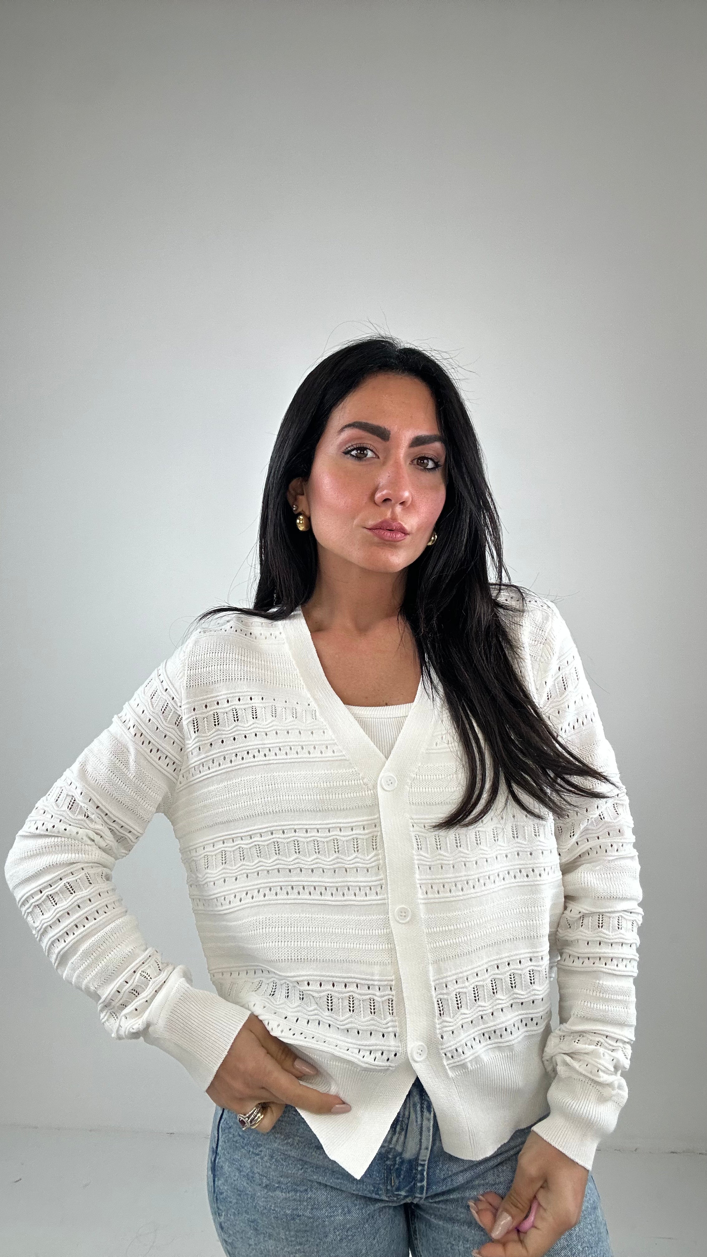 Cardigan FANATSY - BIANCO
