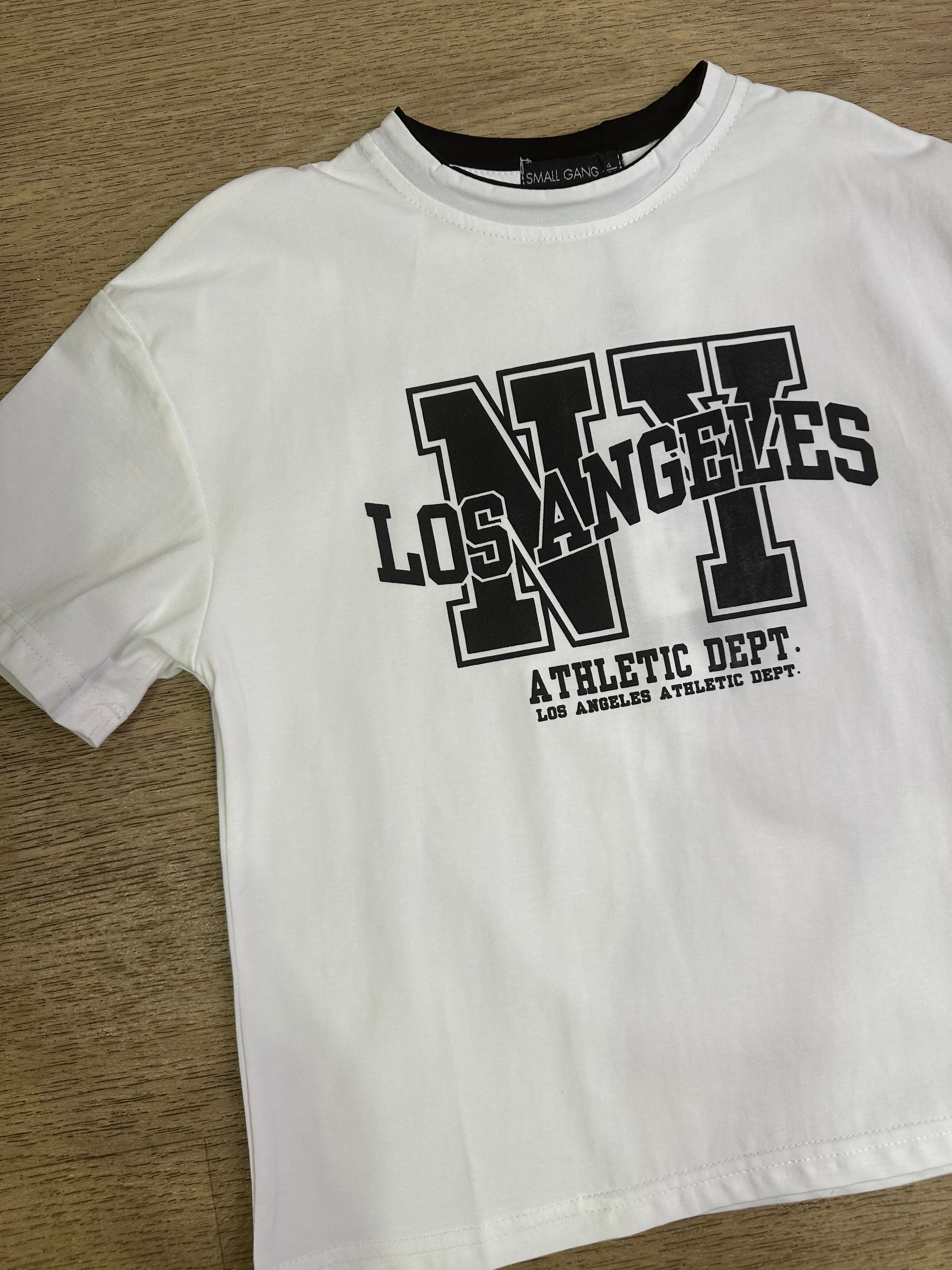 T-shirt LOS ANGELES NY 4-12A - BIANCO