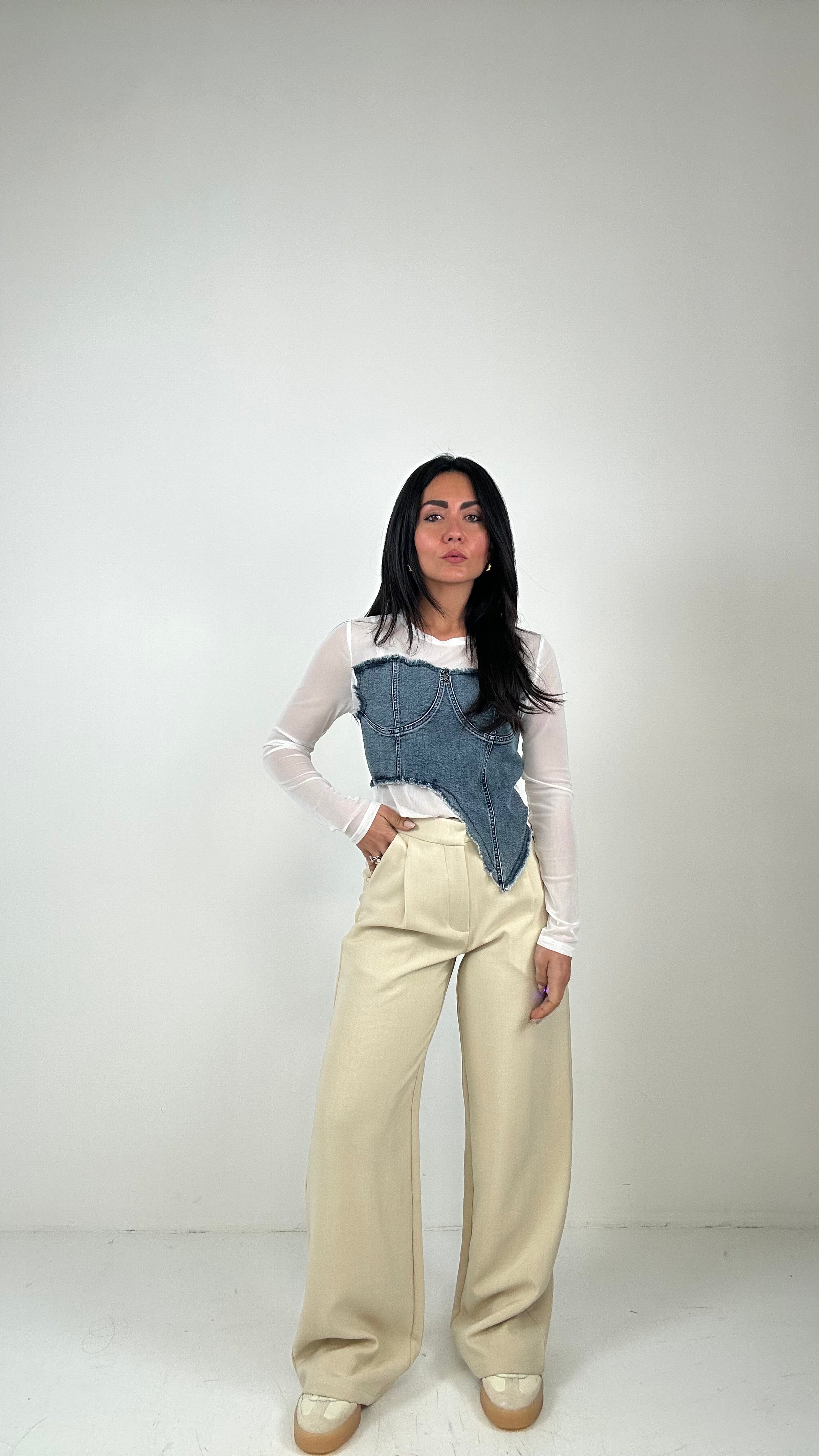 Pantalone PENCES - BEIGE