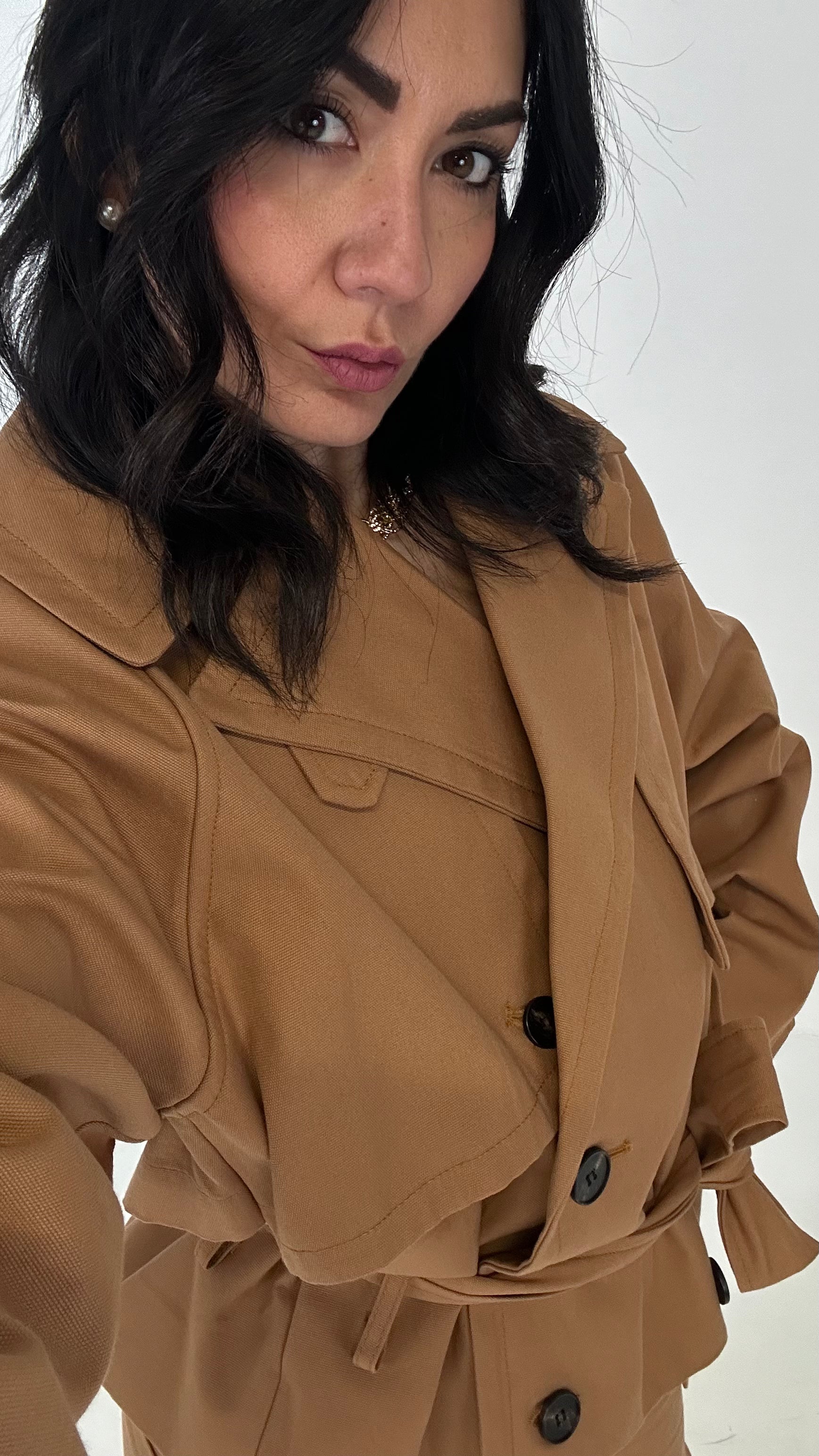 Trench LUMINA CON CINTURA - CAMMELLO