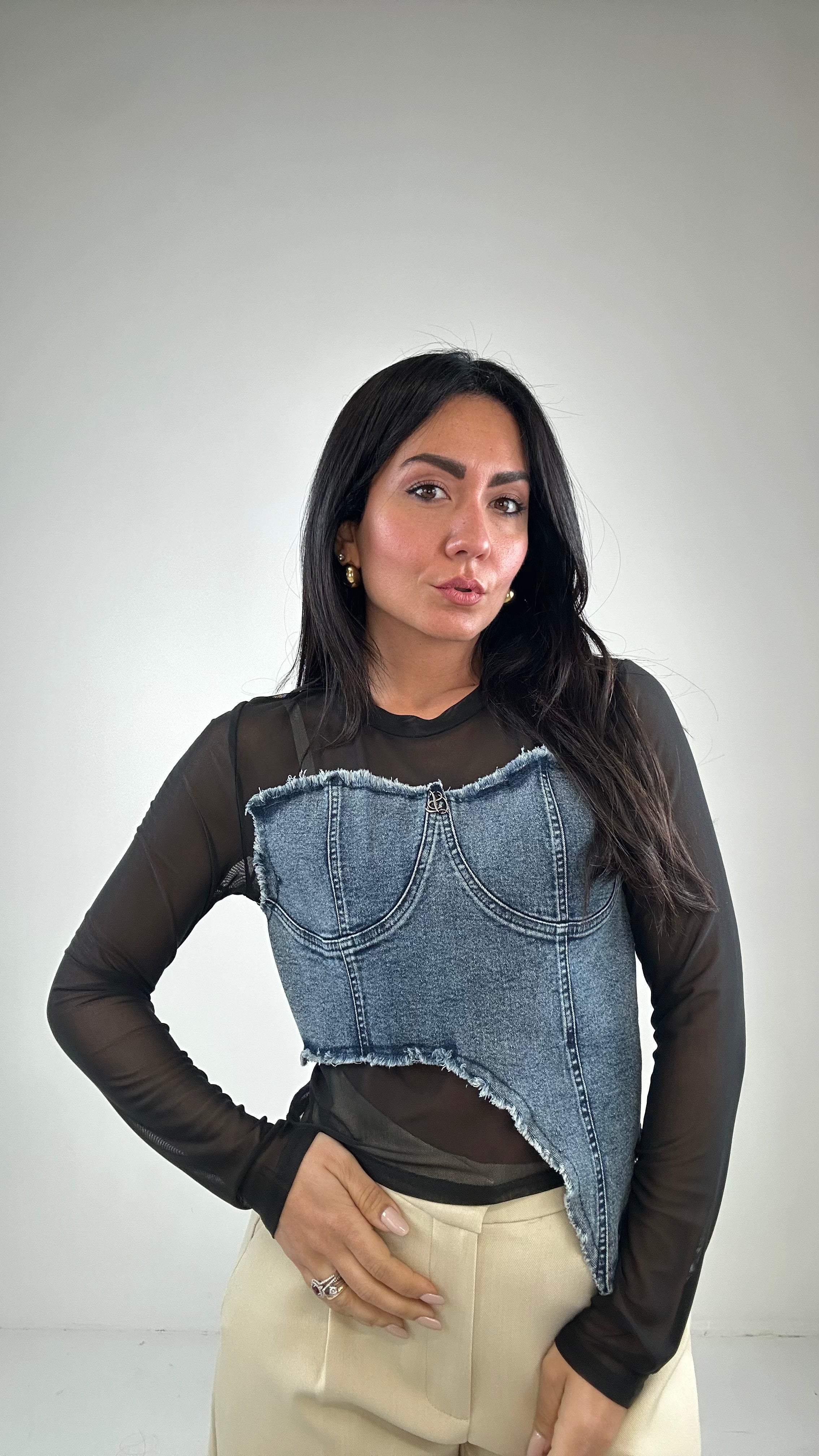 Maglia IN VELO CORPETTO - NERO