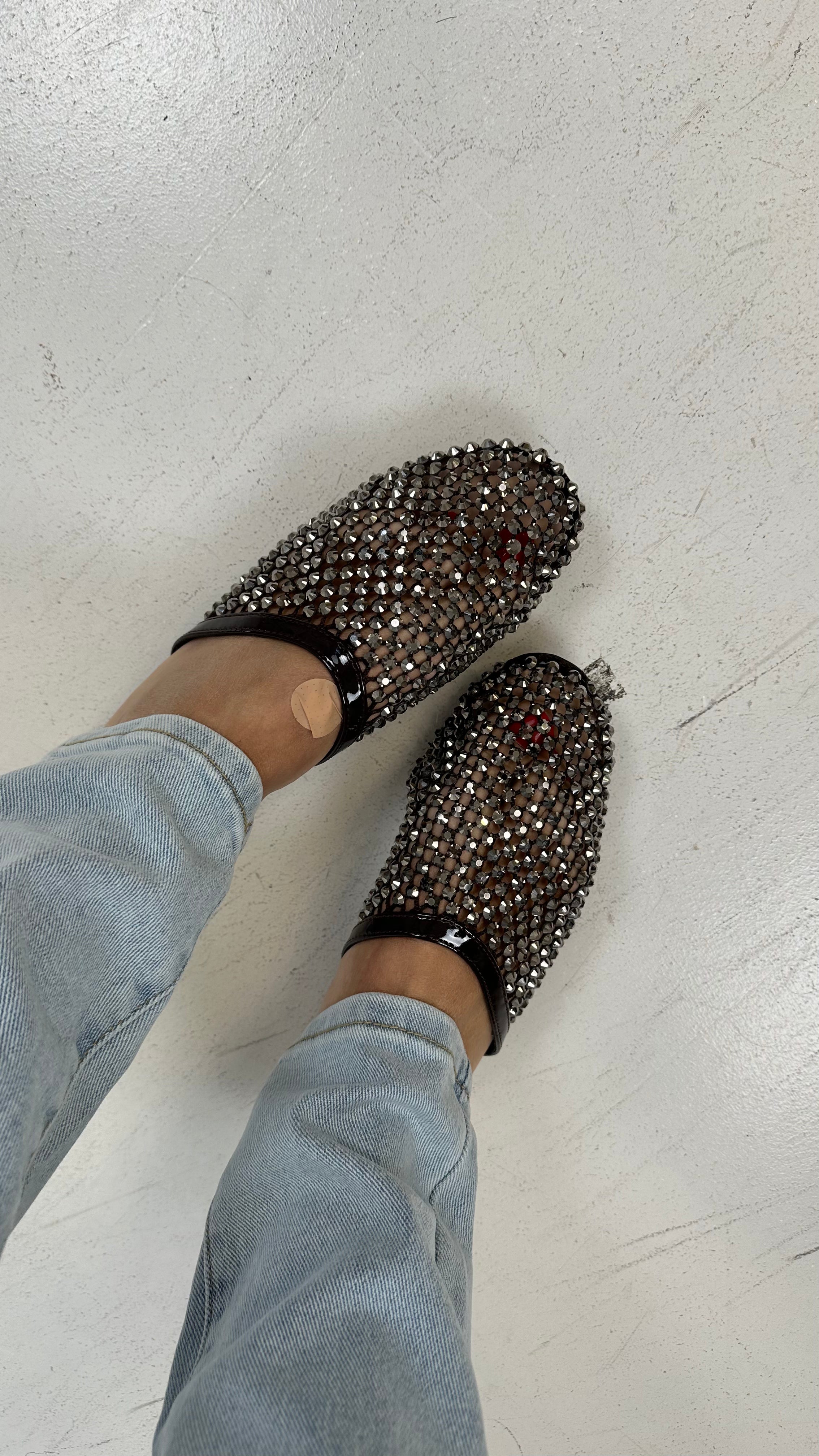 Sabot CON STRASS - MARRONE
