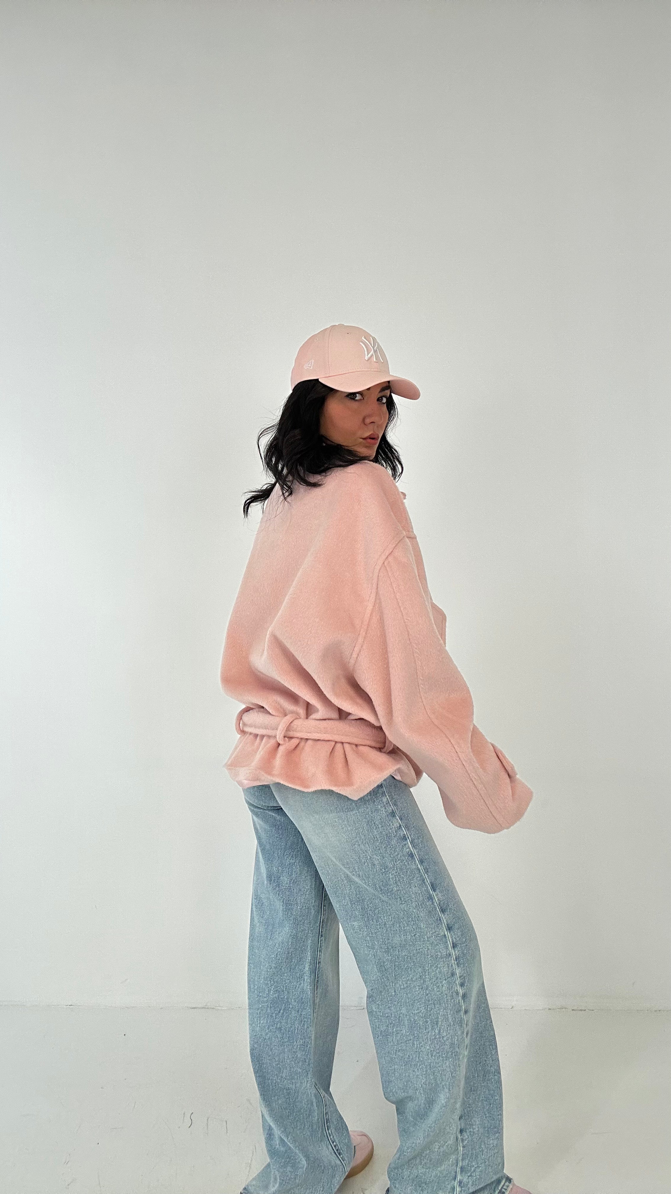 Cappottino LUMINA CON CINTURA - ROSA