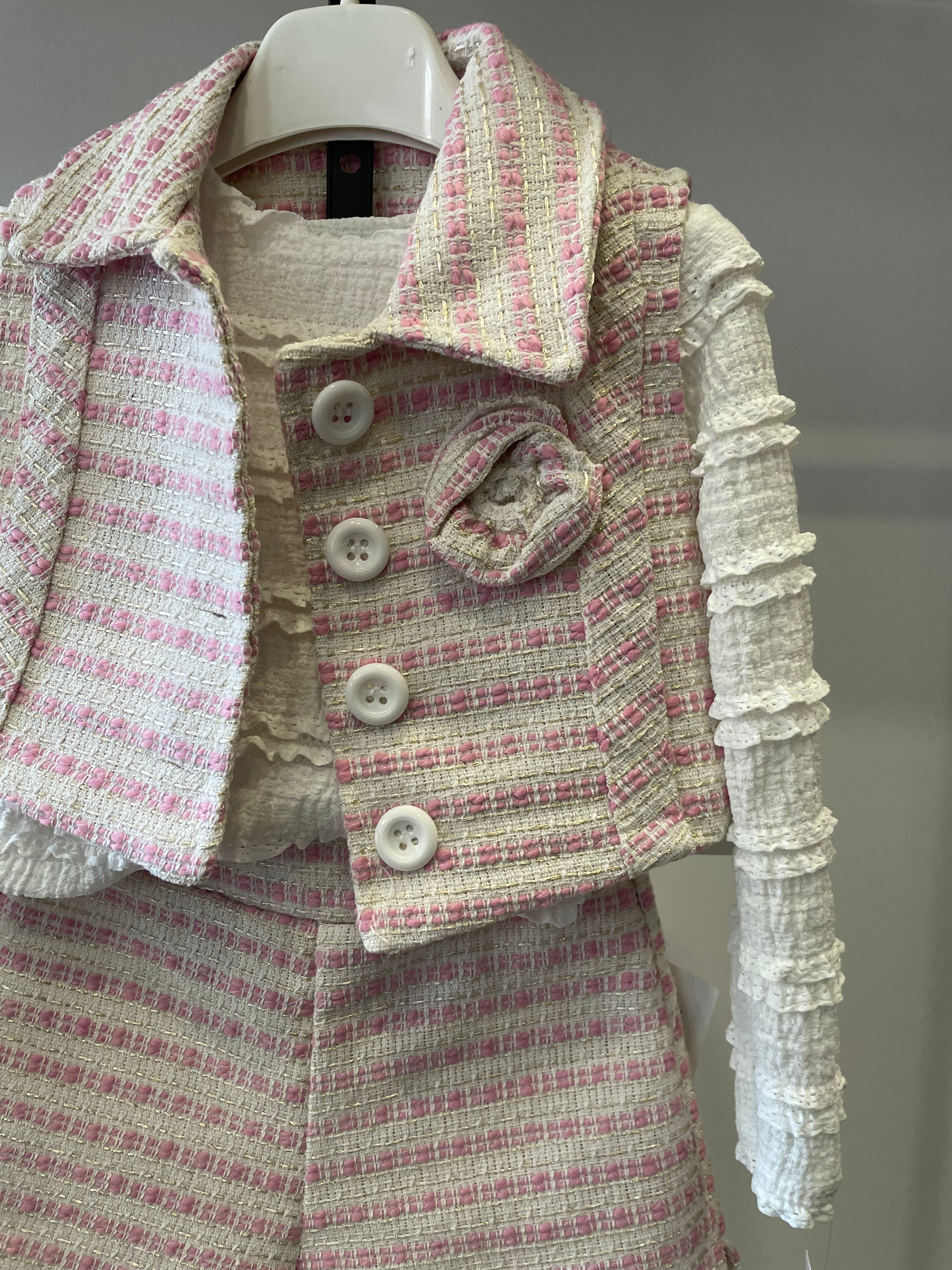 Coordinato CON GILET 4-14A - ROSA