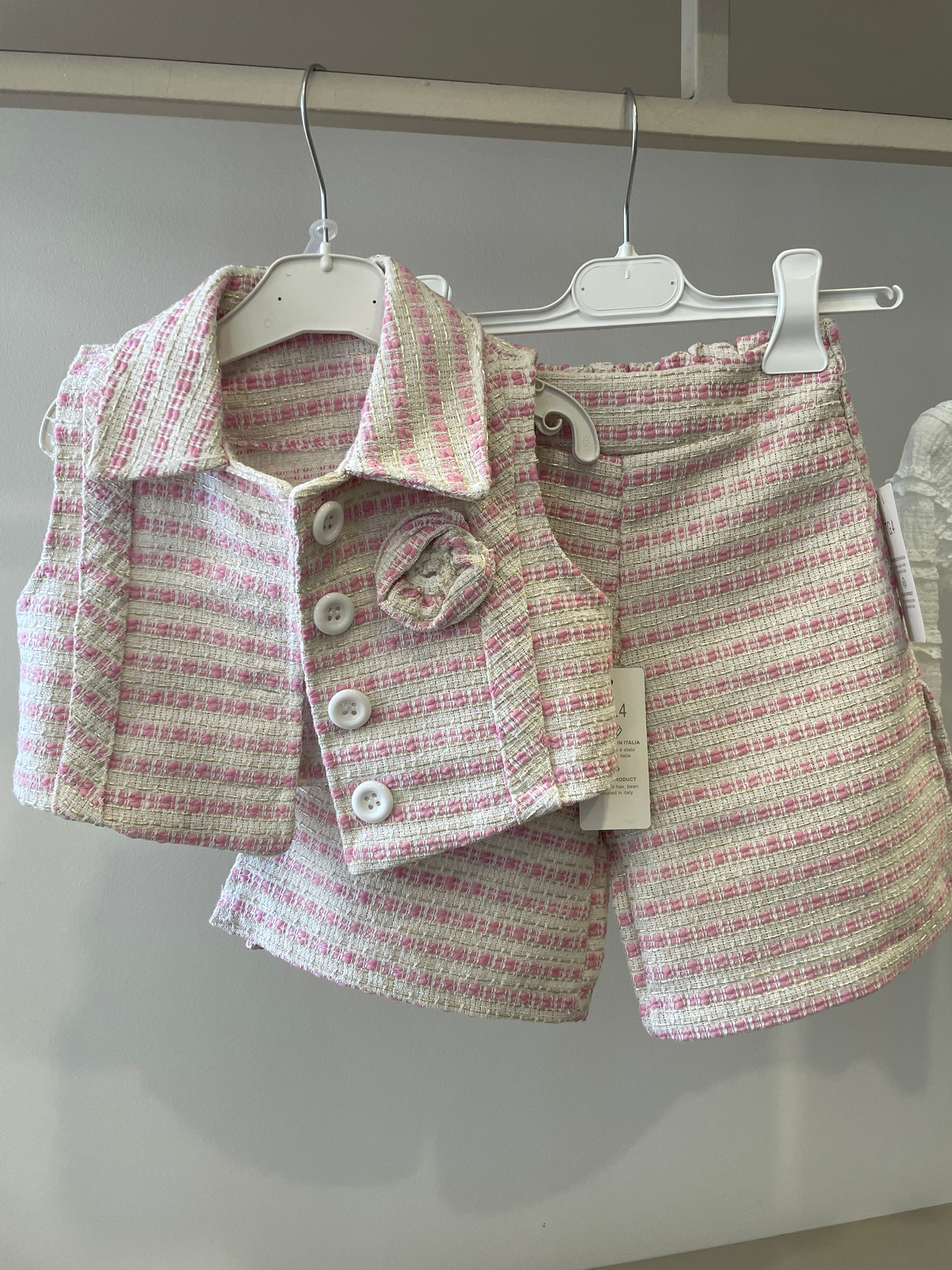 Coordinato CON GILET 4-14A - ROSA