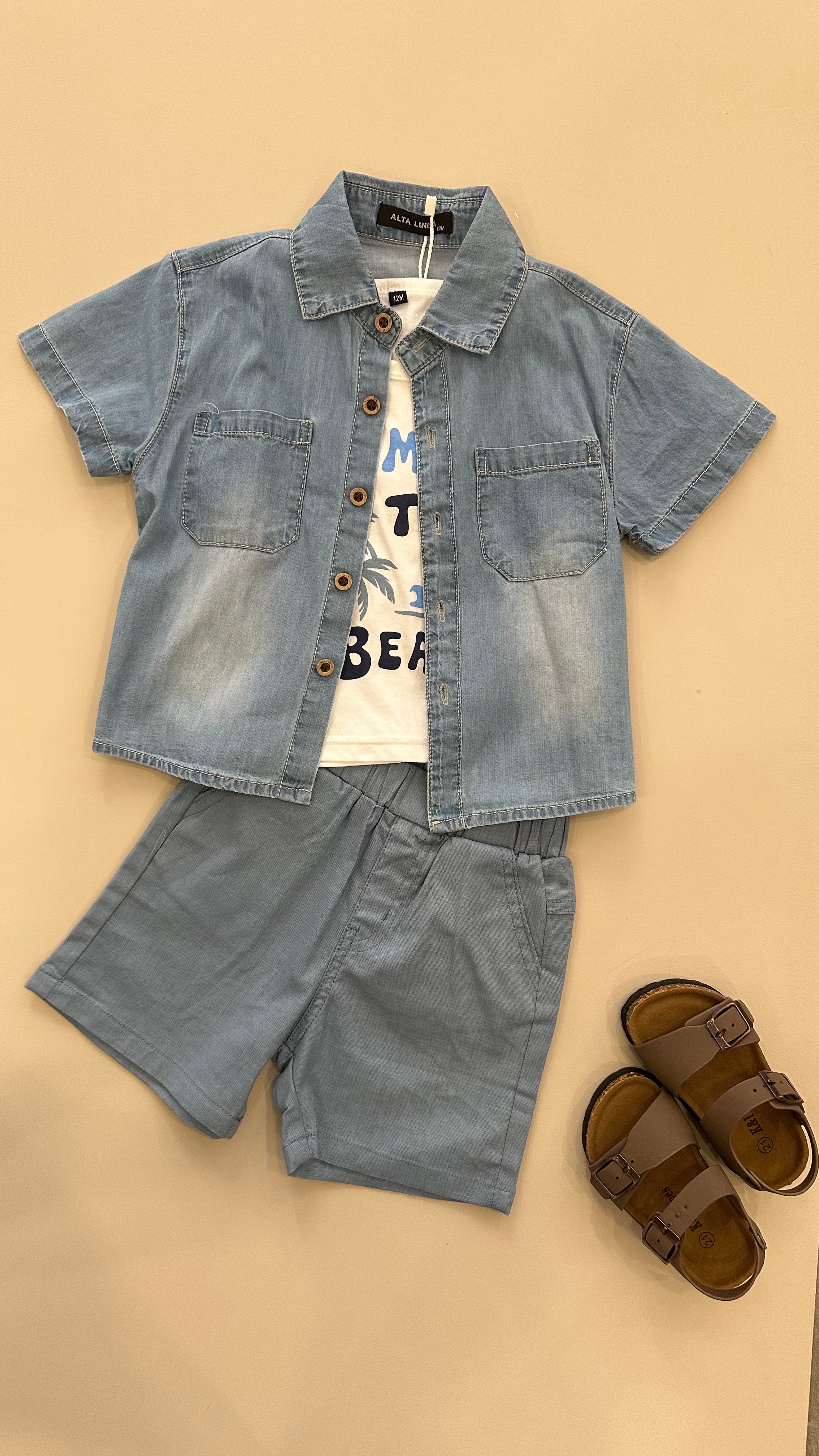 Coordinato MEET BEACH 12-36M - CELESTE