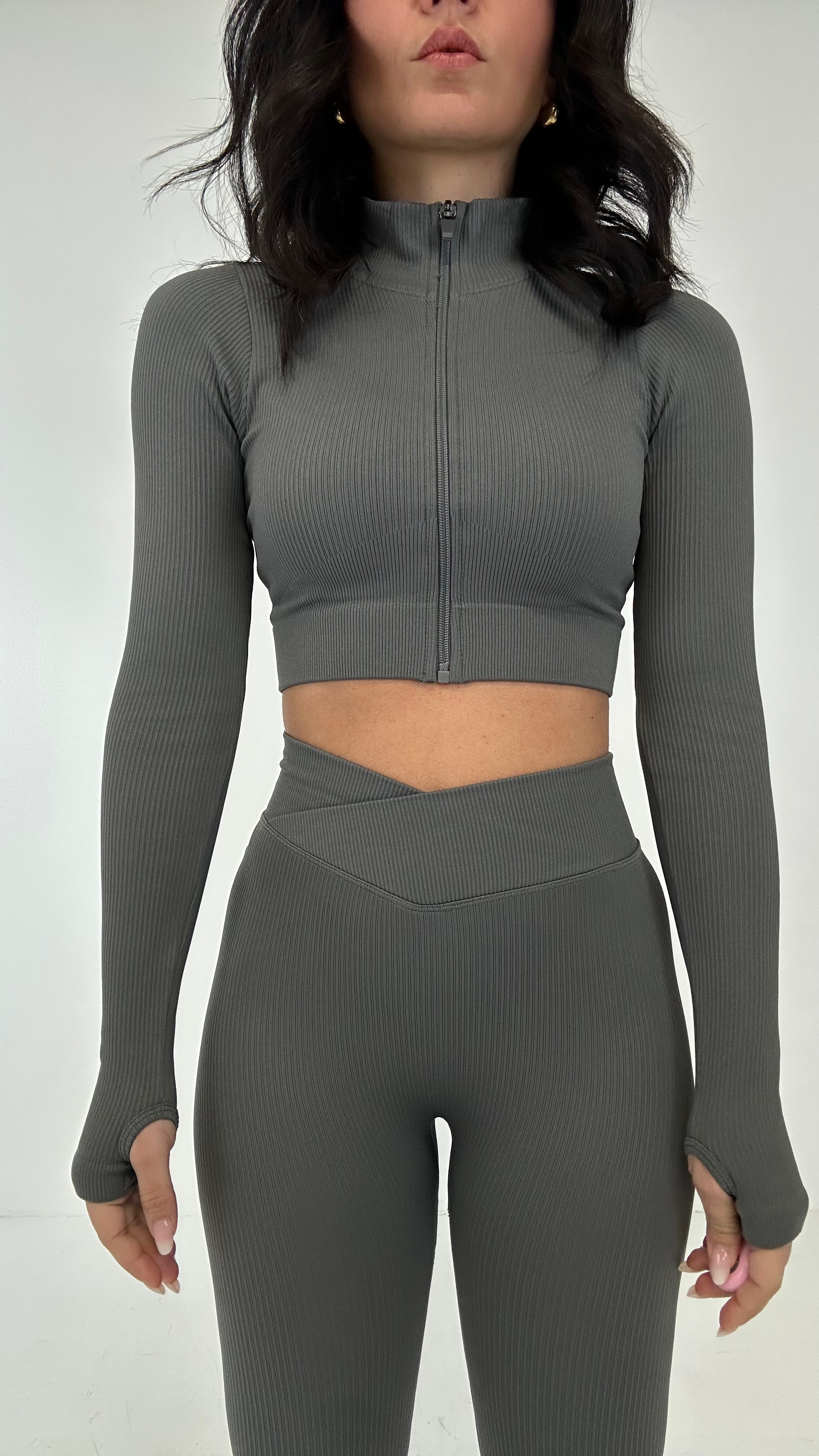 Coordinato ZIP E V - GRIGIO
